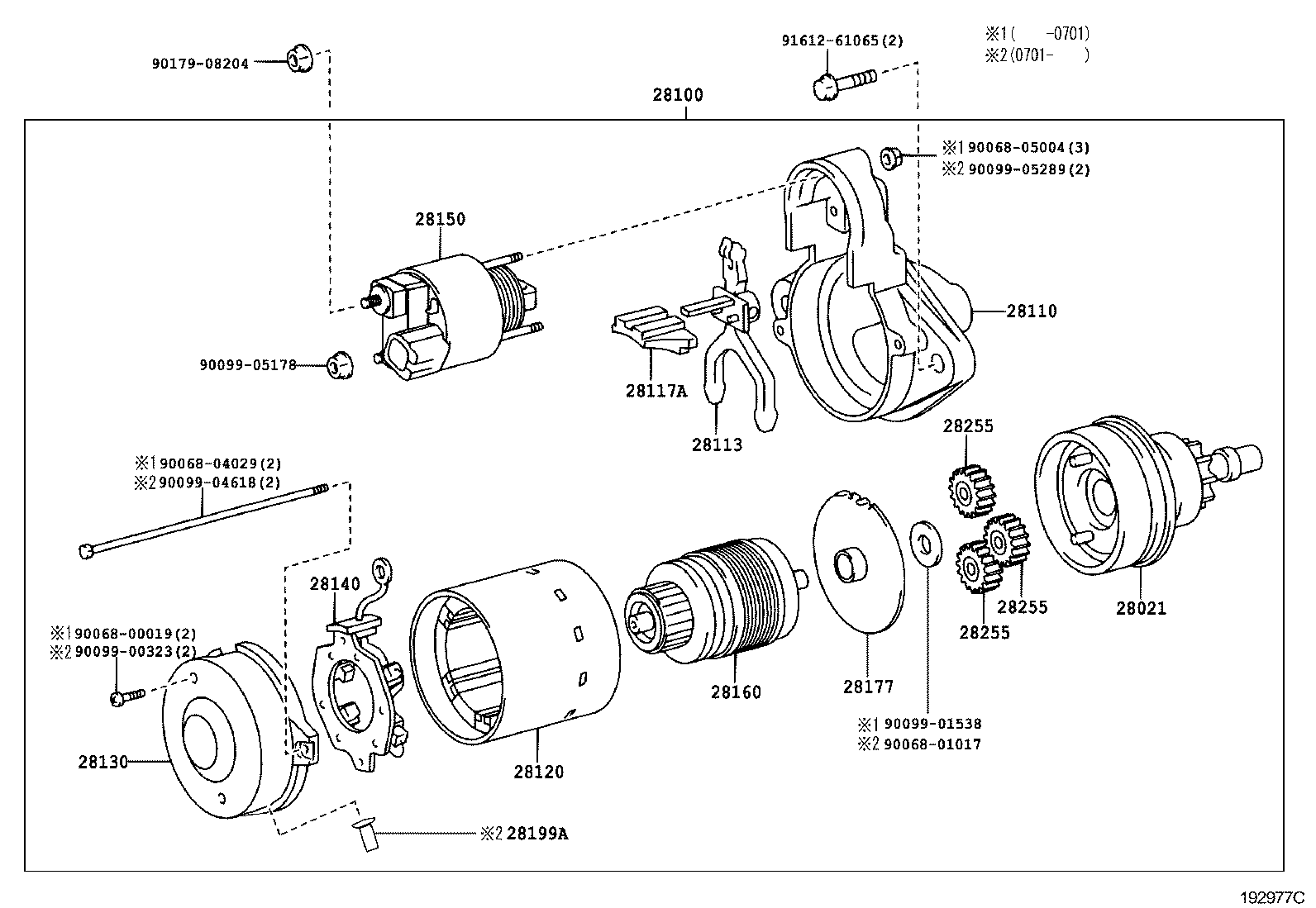 TOYOTA 281000D180 - Стартер autospares.lv