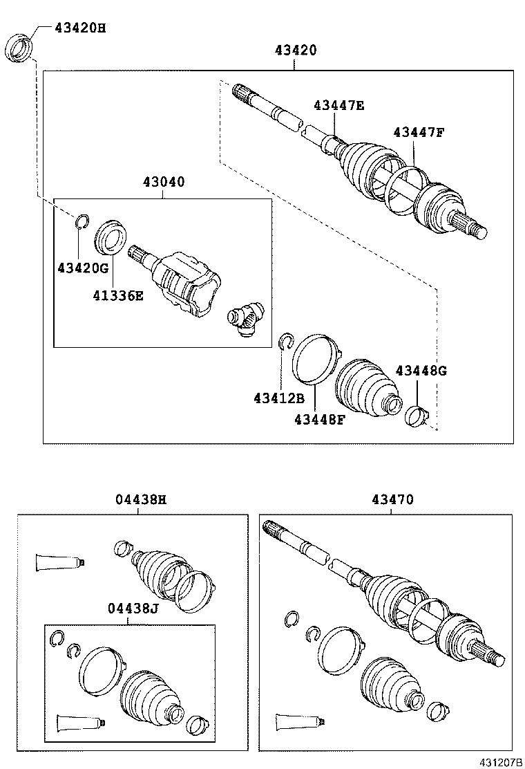 TOYOTA 43420-05320 - Приводной вал autospares.lv