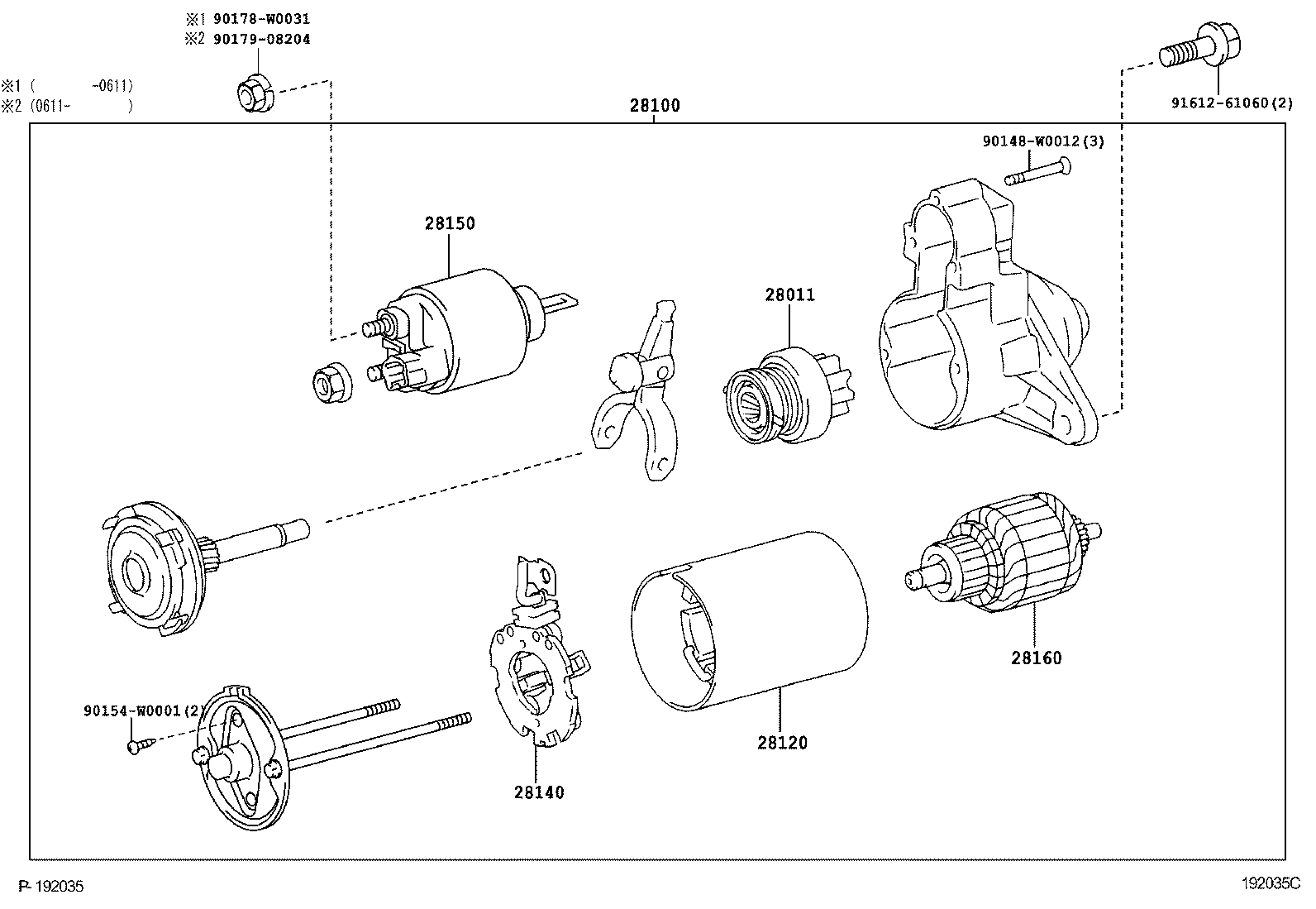 TOYOTA 28100-0D130 - Стартер autospares.lv