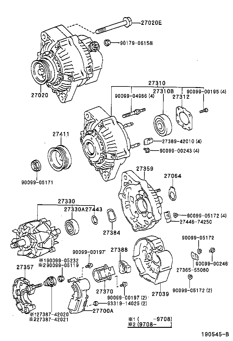 TOYOTA 27357 63020 - Выпрямитель, диодный мост, генератор autospares.lv