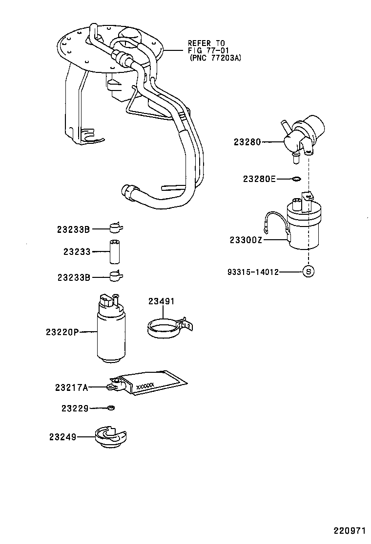 TOYOTA 23221-28040 - Топливный насос autospares.lv