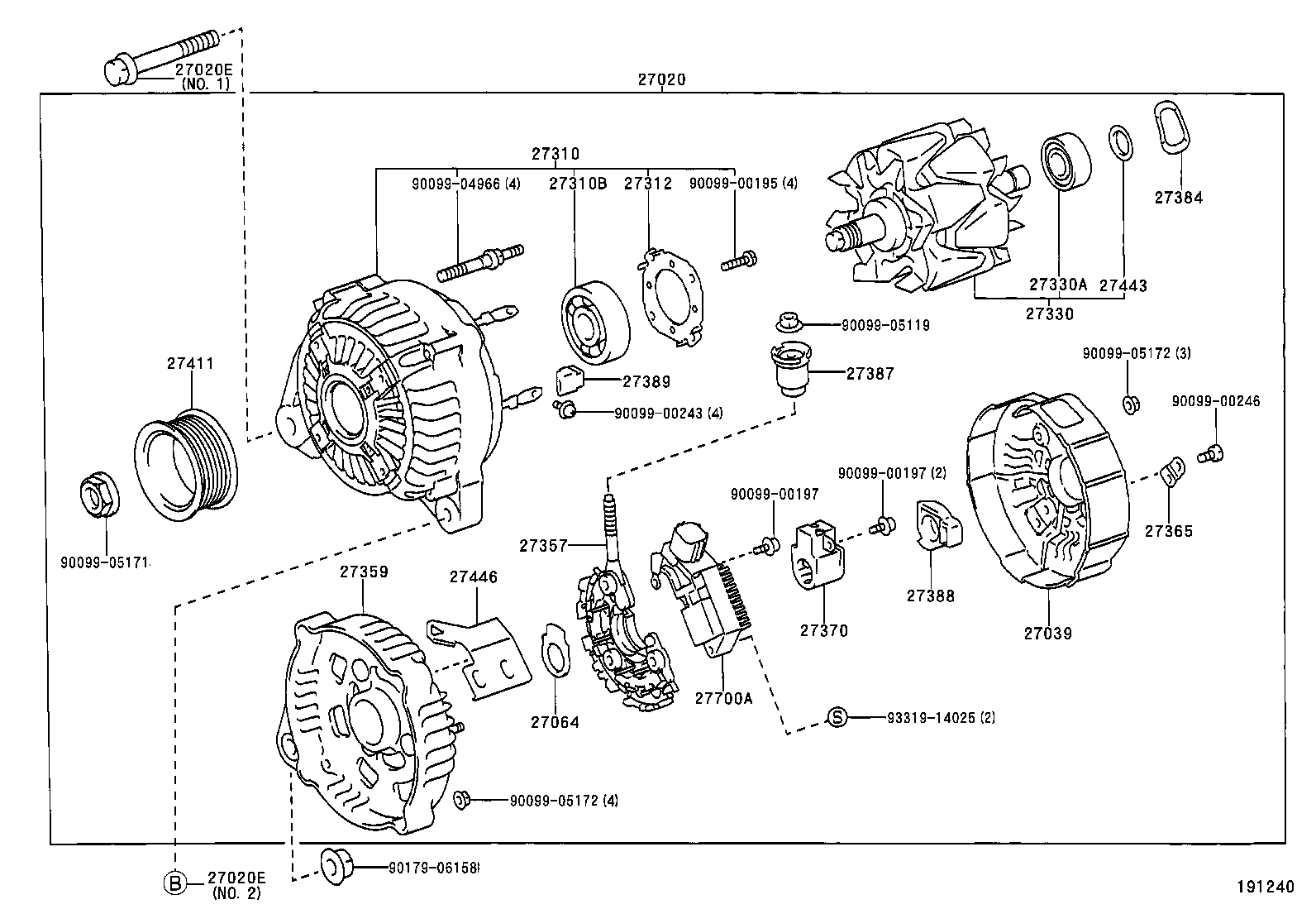 TOYOTA 27310-28050 - Генератор autospares.lv