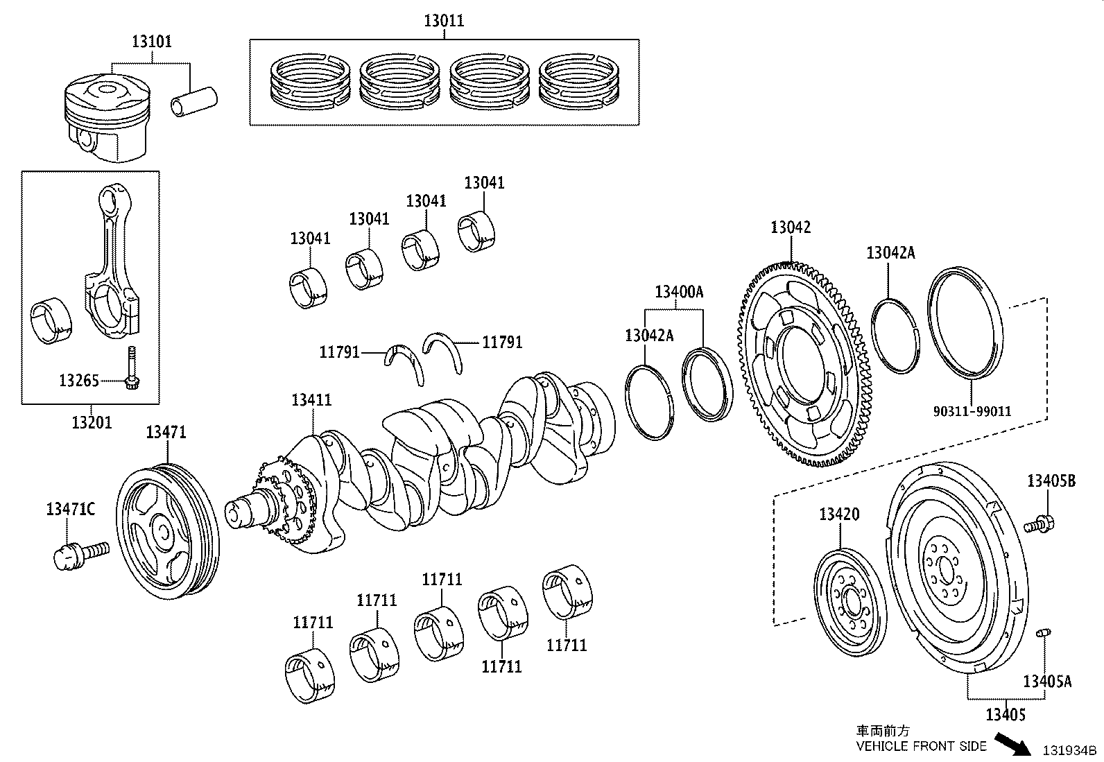 TOYOTA 90311-99011 - Уплотняющее кольцо, коленчатый вал autospares.lv