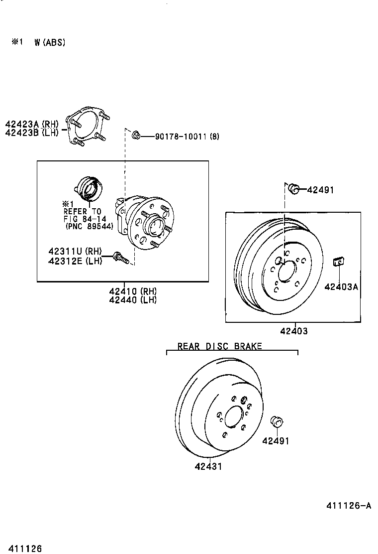 TOYOTA 42431-42041 - Тормозной диск autospares.lv