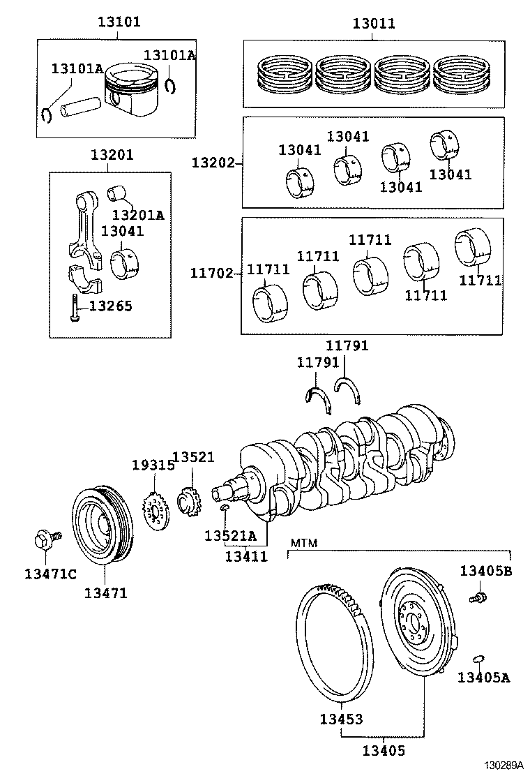 TOYOTA 13521-22020 - Комплект цепи привода распредвала autospares.lv