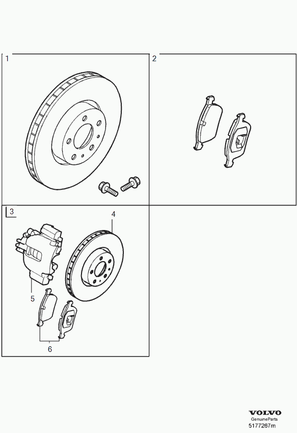 Volvo 31262706 - Дисковый тормозной механизм, комплект autospares.lv