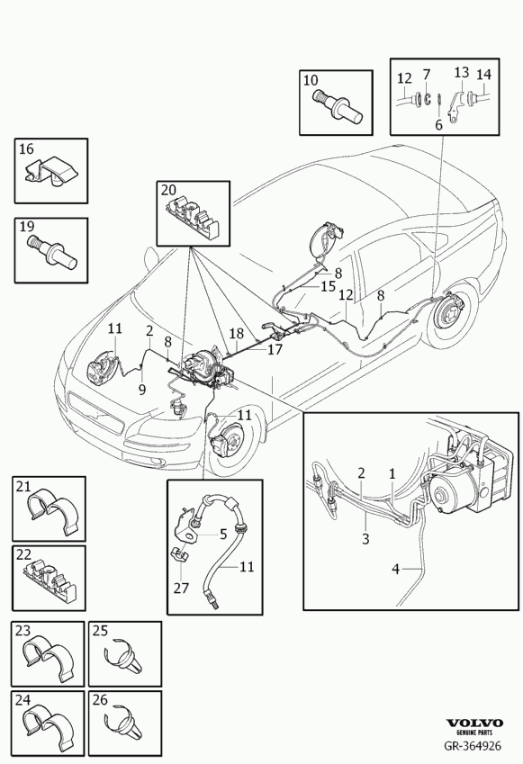 Volvo 30681723 - Тормозной шланг autospares.lv