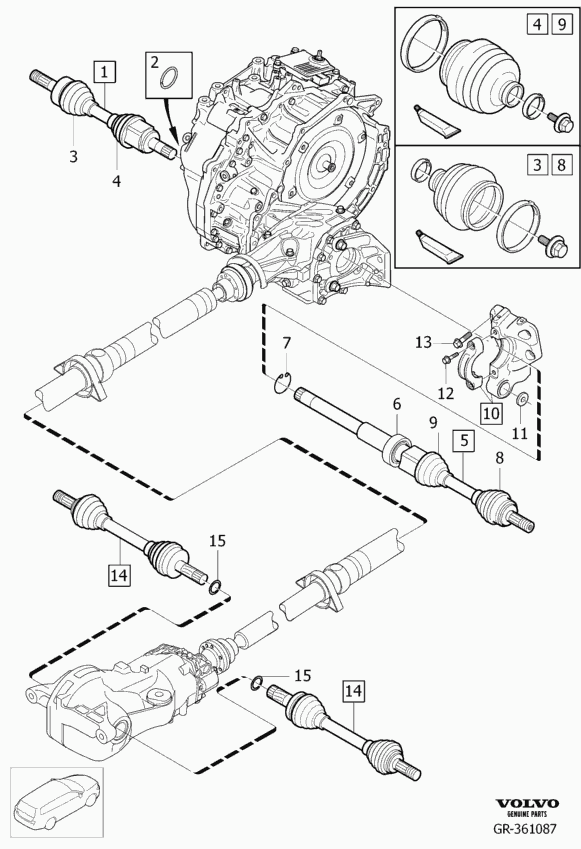 Volvo 36001813 - Приводной вал autospares.lv