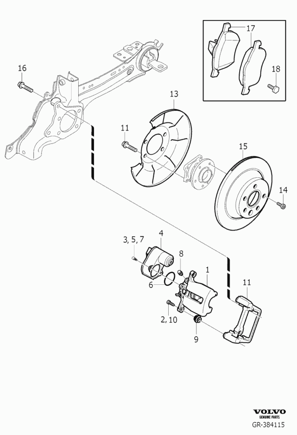 Volvo 30794554 - Тормозные колодки, дисковые, комплект autospares.lv