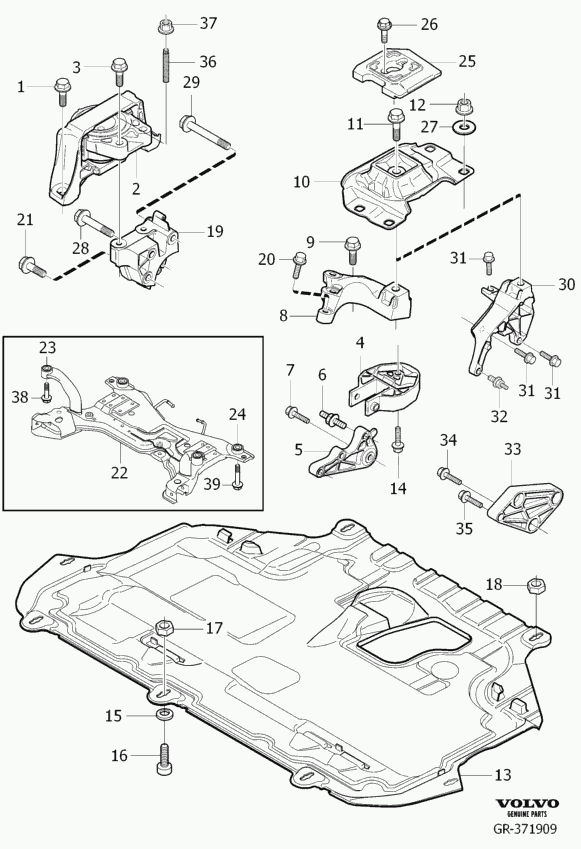 Volvo 30666845 - Сайлентблок, рычаг подвески колеса autospares.lv