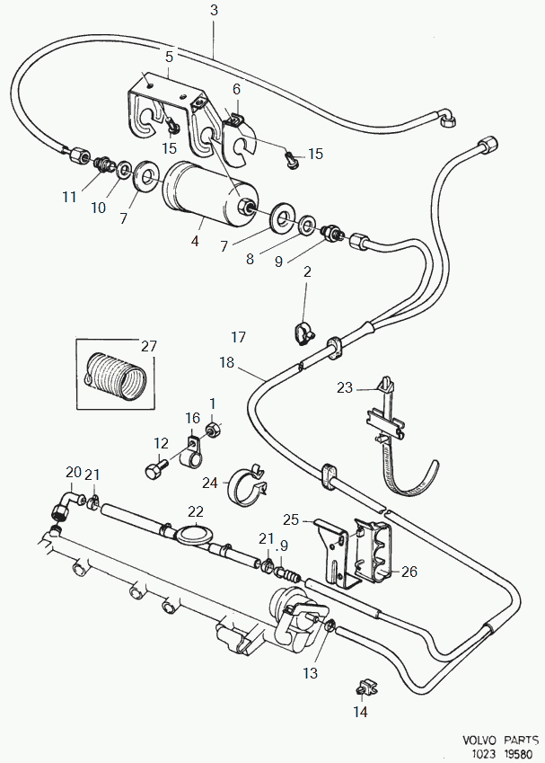 Volvo 1276069 - Топливный фильтр autospares.lv