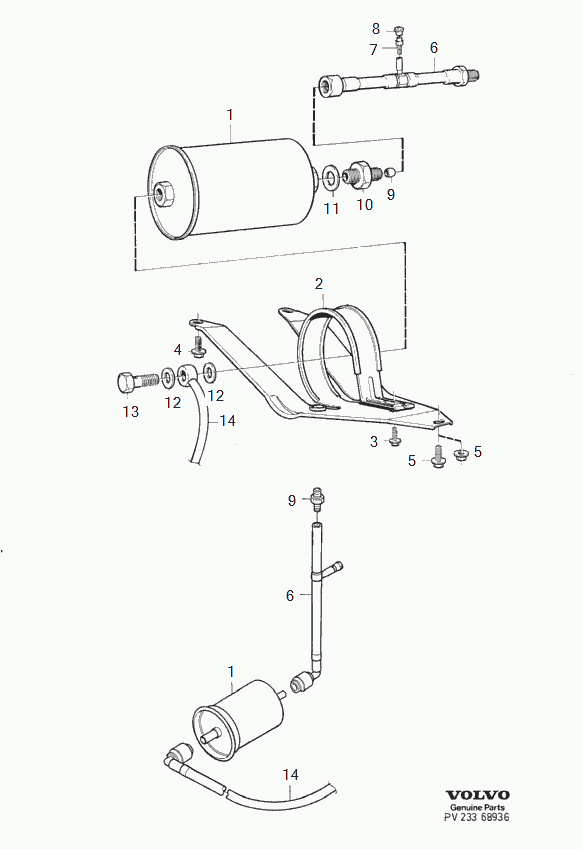 Volvo 1276068 - Топливный фильтр autospares.lv