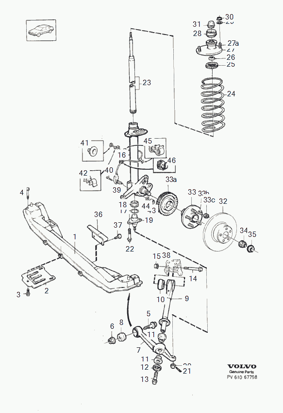 Volvo 1273 746 - Опора стойки амортизатора, подушка autospares.lv