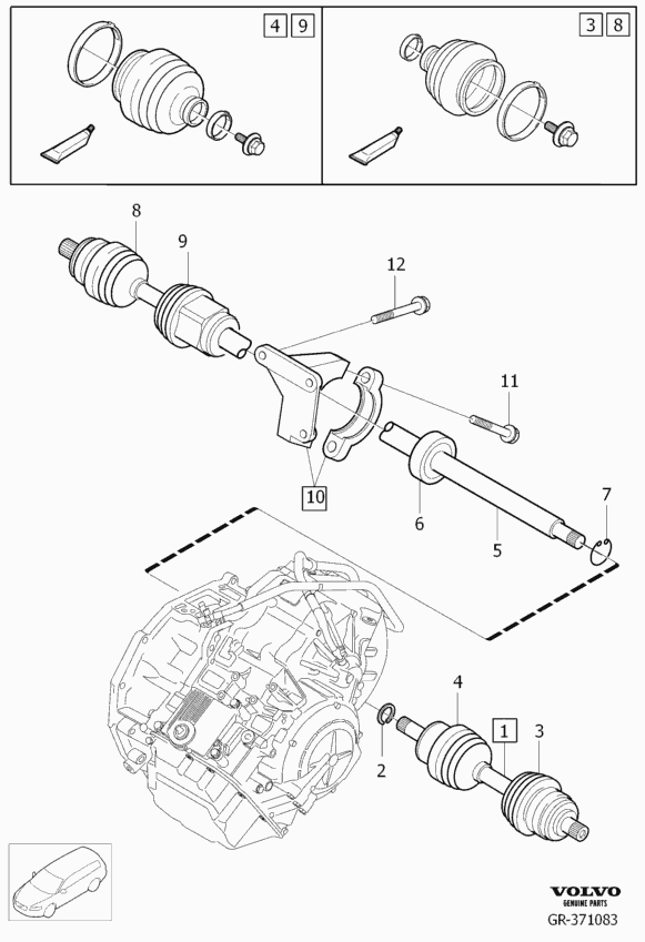 Volvo 36011269 - Приводной вал autospares.lv