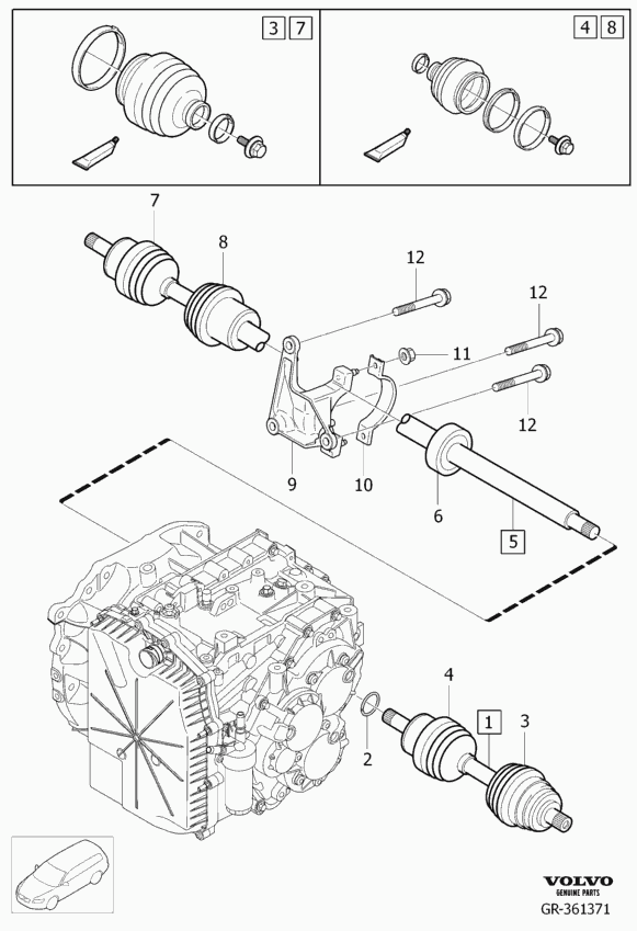 Volvo 36002895 - Приводной вал autospares.lv