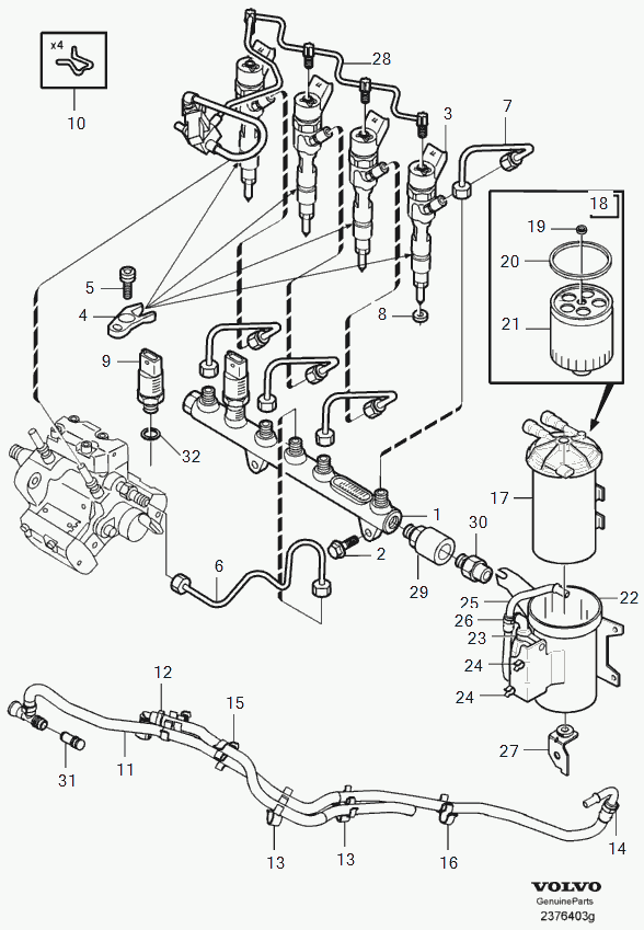 Volvo 30652292 - Топливный фильтр autospares.lv