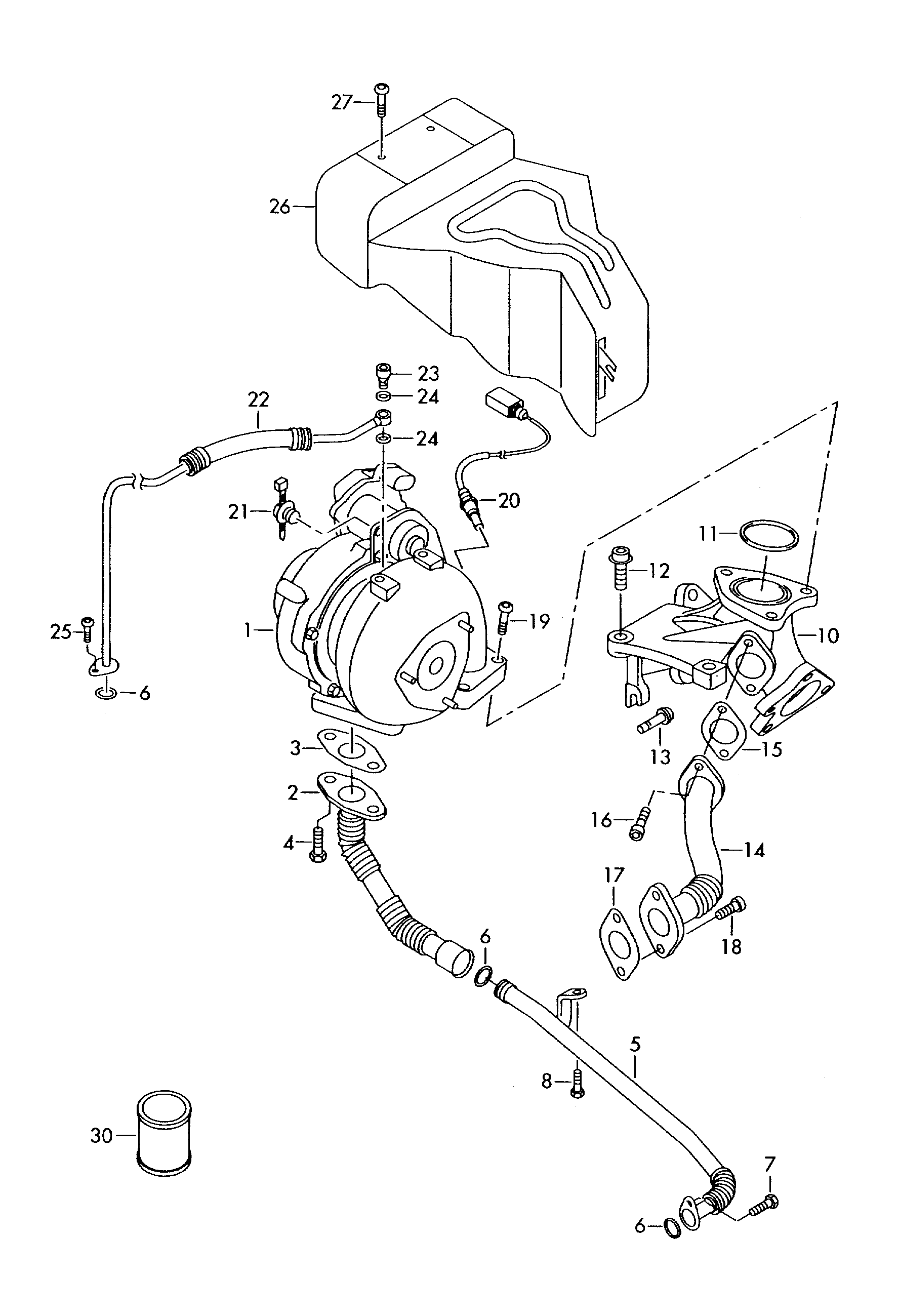 VAG 059145722R - Турбина, компрессор autospares.lv