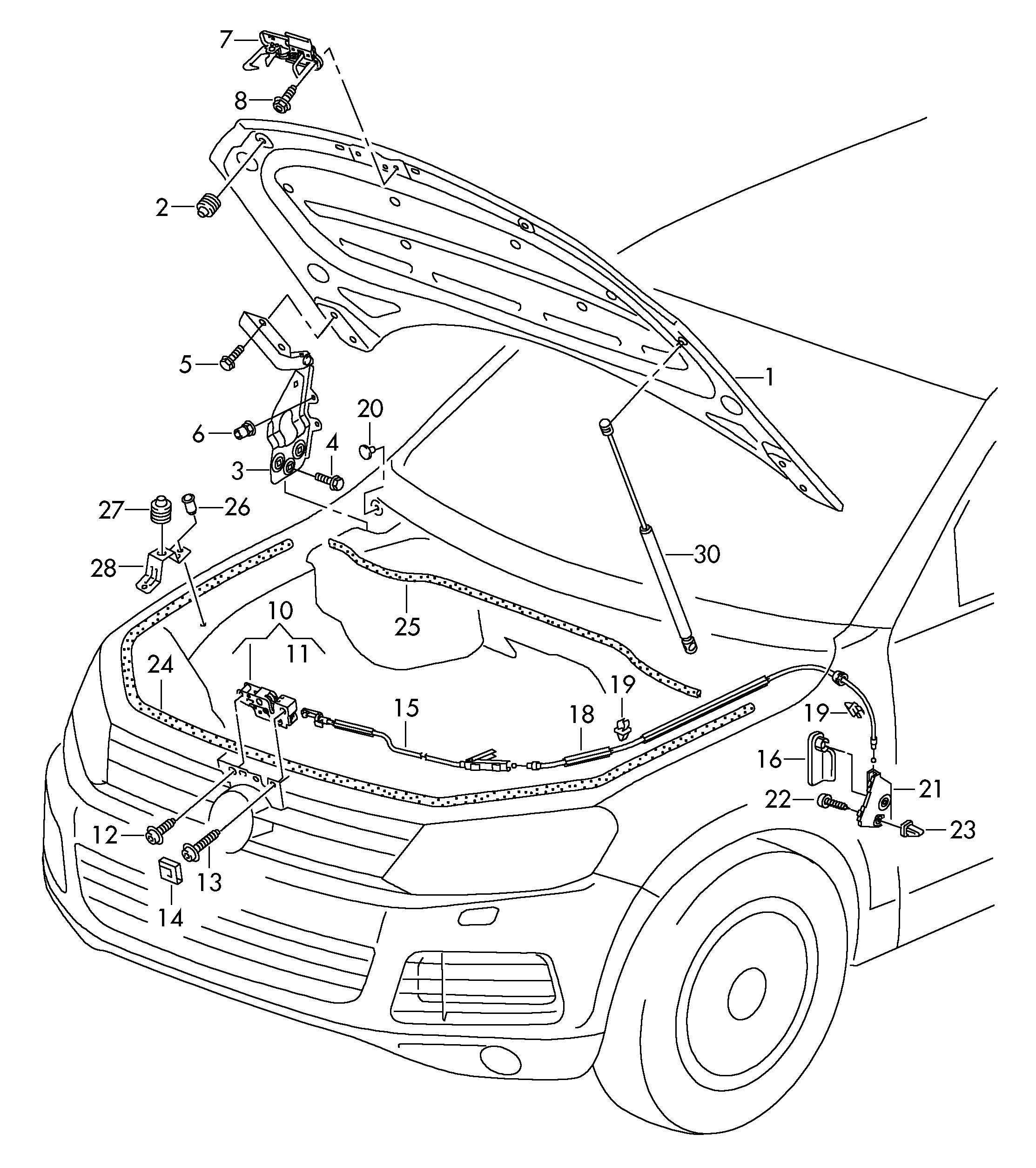 VAG 7P6 823 359 - Газовая пружина, капот autospares.lv