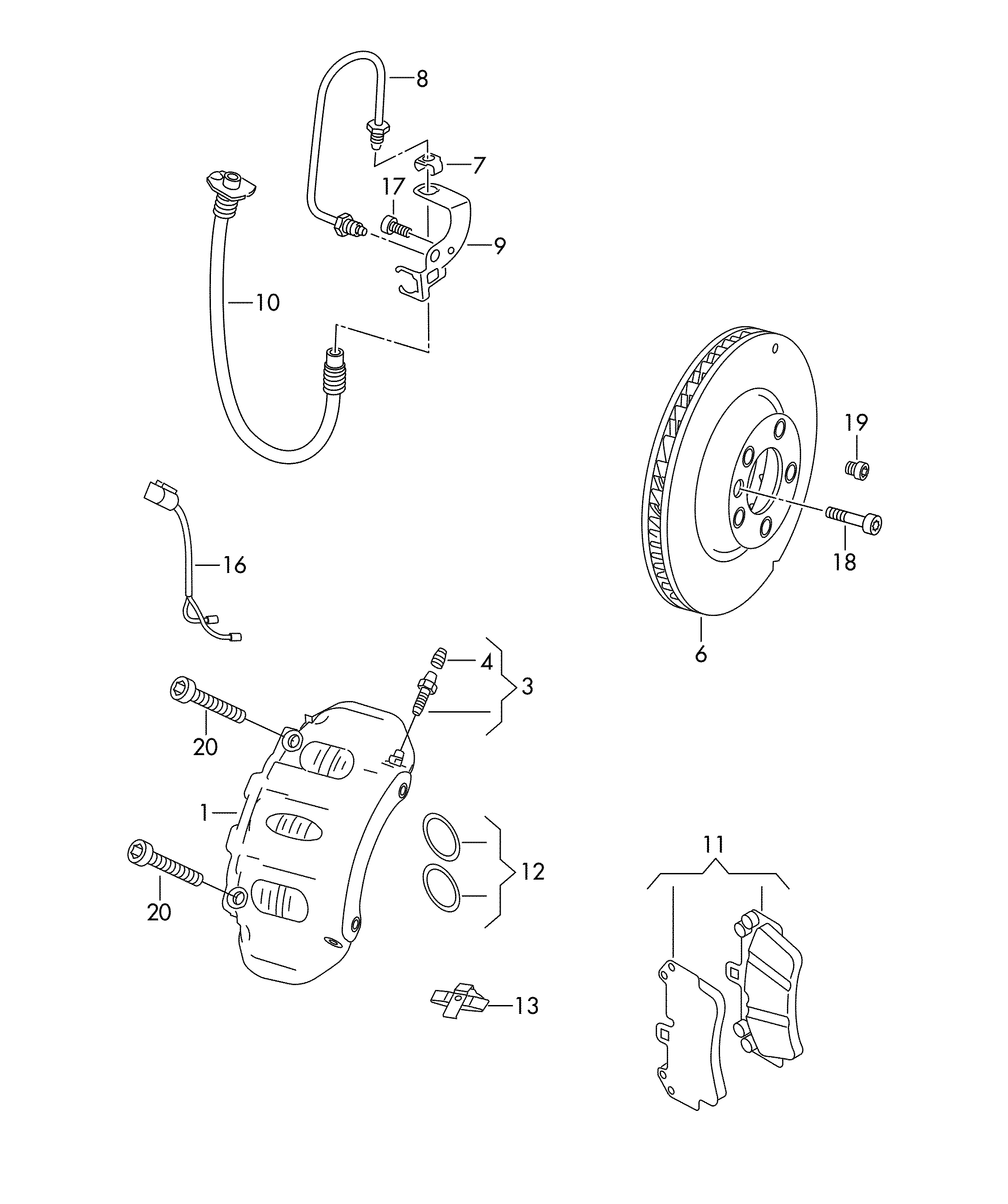 AUDI 7P0 611 776 - Тормозной шланг autospares.lv