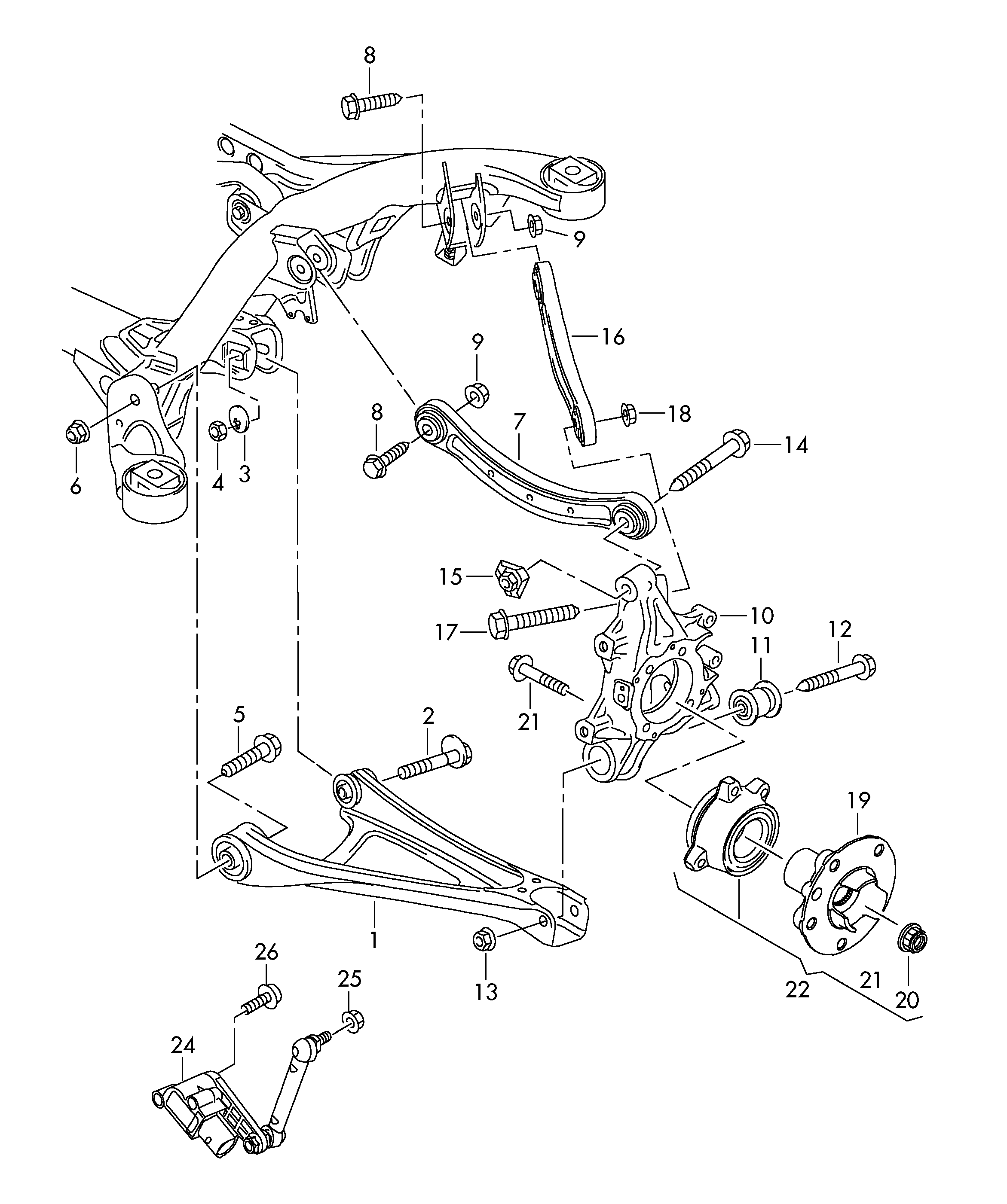 VAG 7L0505323A - Сайлентблок, рычаг подвески колеса autospares.lv