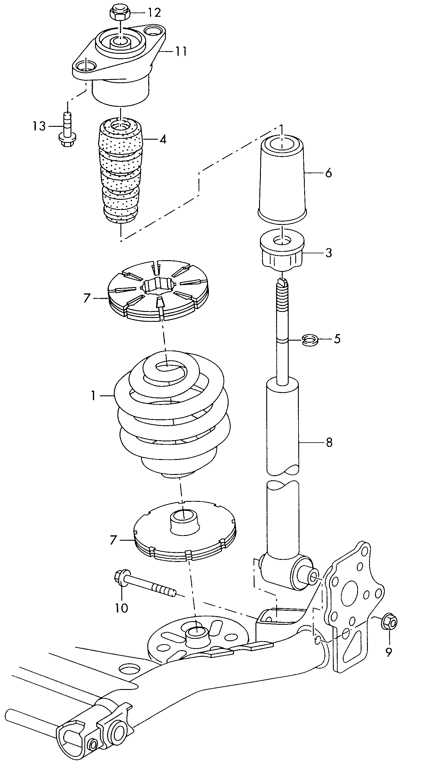 VAG 3B0 513 353 - Опора стойки амортизатора, подушка autospares.lv