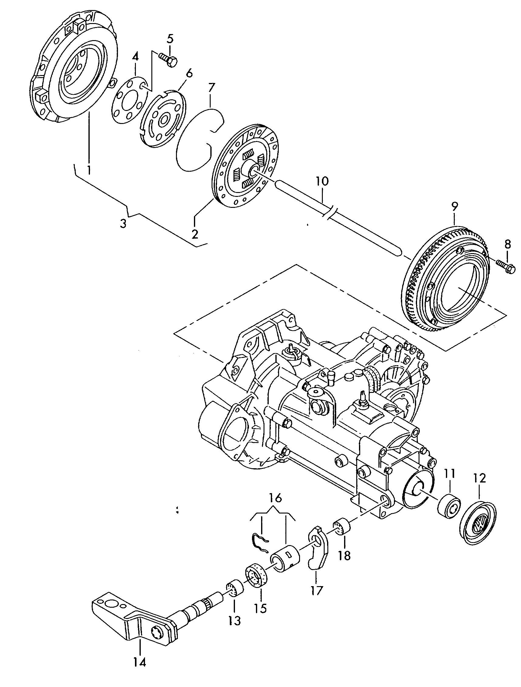 VW 055 141 124 H - Диск выключения, система сцепления autospares.lv