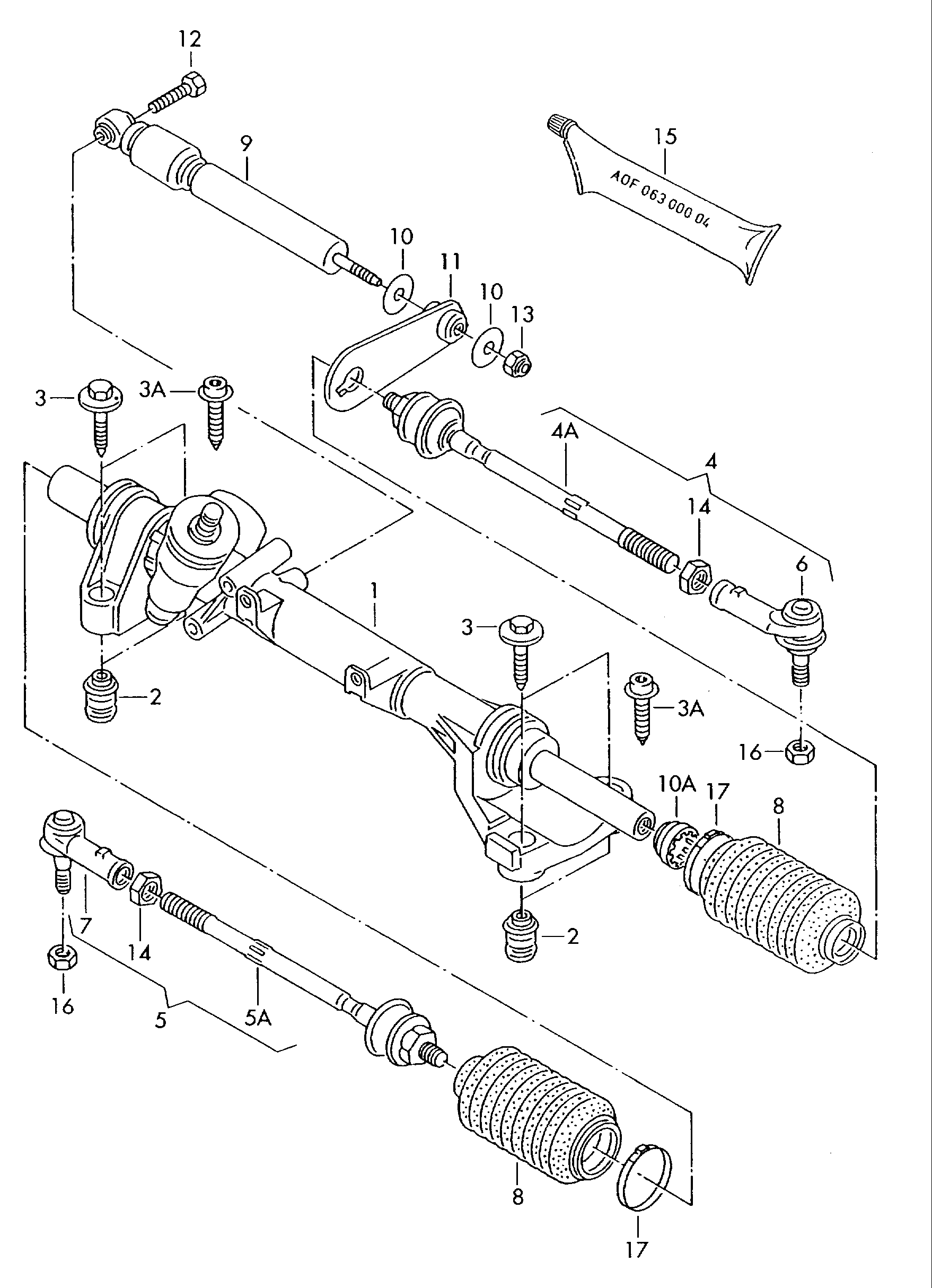 AUDI 701 419 803 D - Рулевая тяга autospares.lv