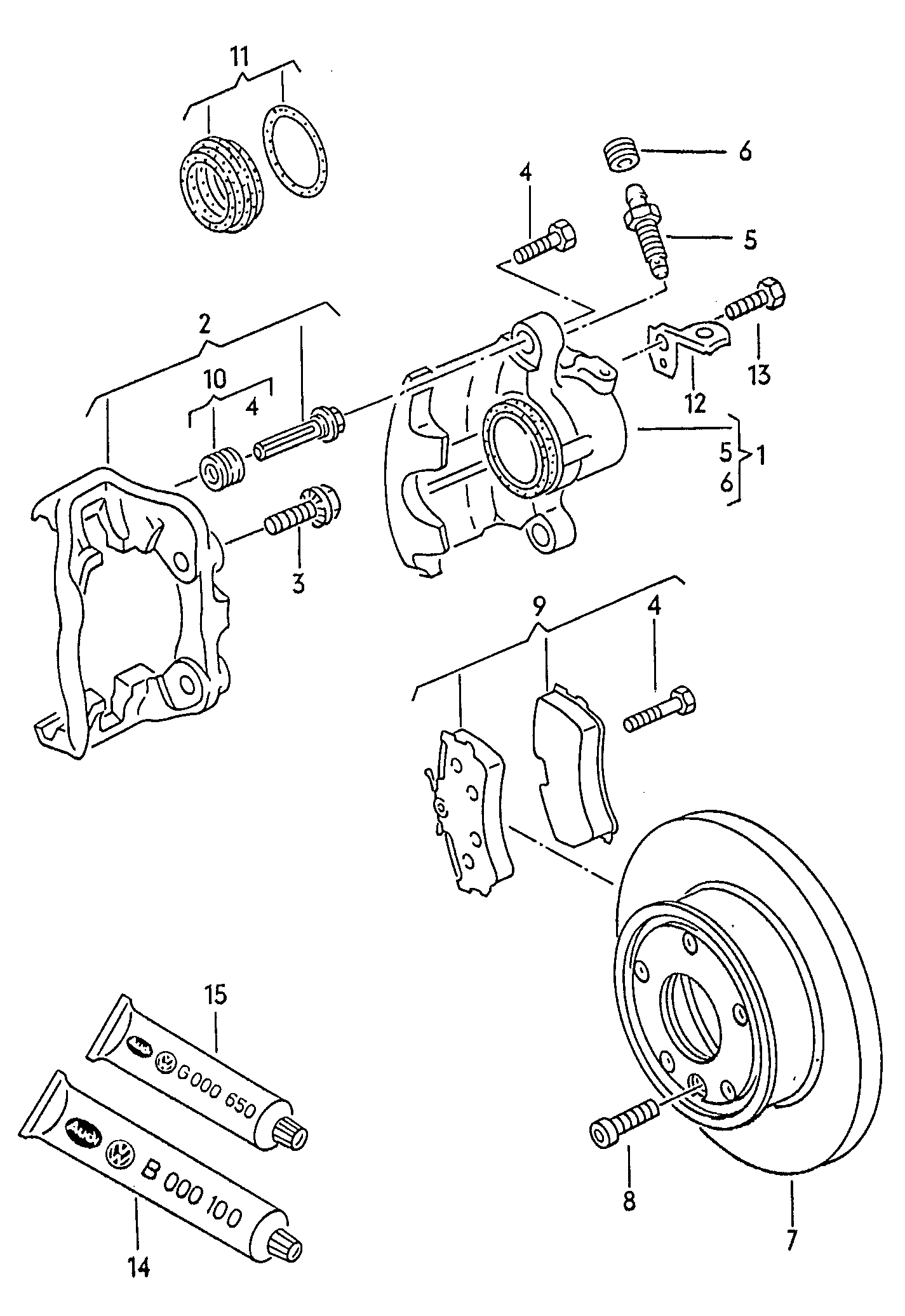 VW 701 698 151 J - Тормозные колодки, дисковые, комплект autospares.lv