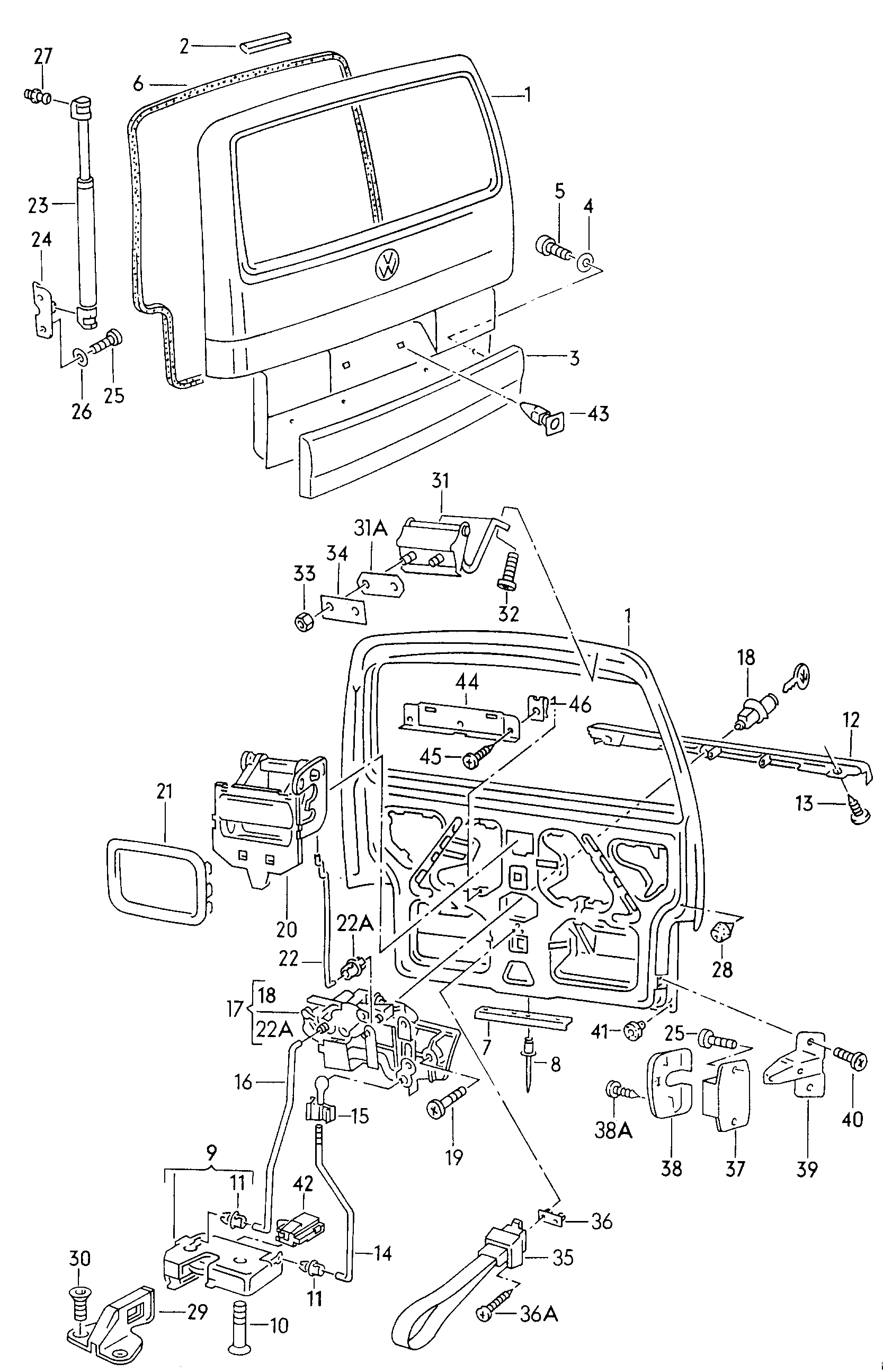 VW 701829211J - Выключатель, замок задней двери autospares.lv