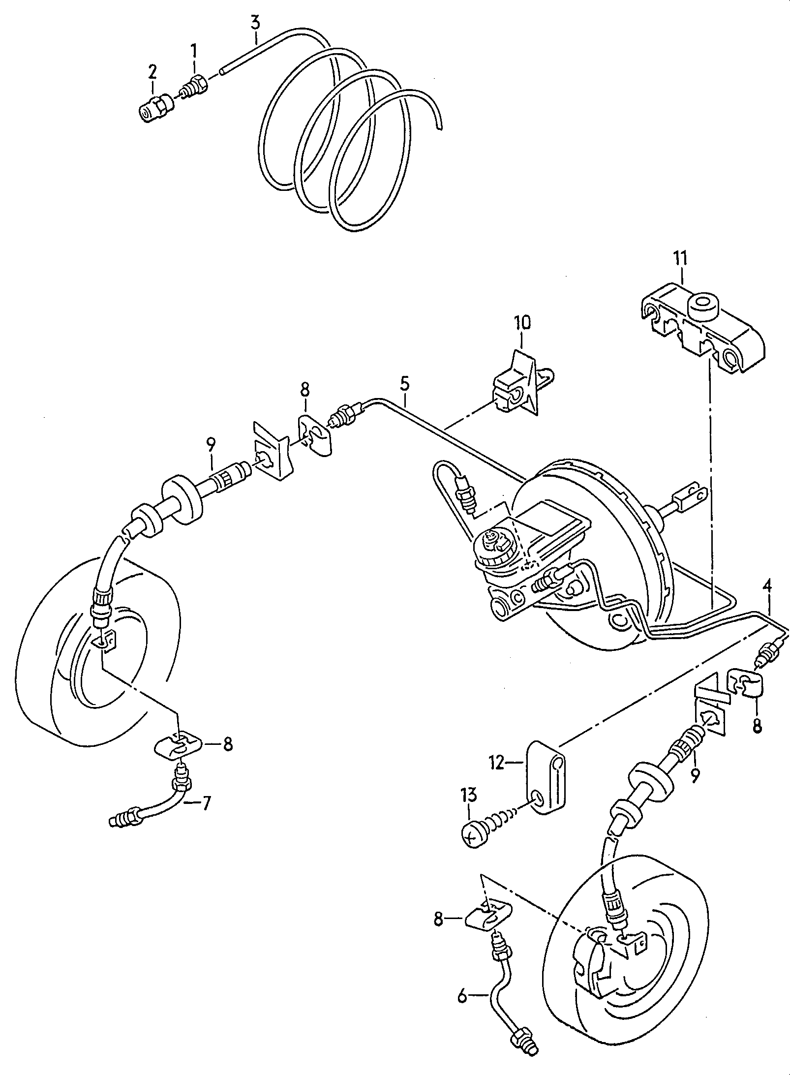 Skoda 701 611 701 - Тормозной шланг autospares.lv