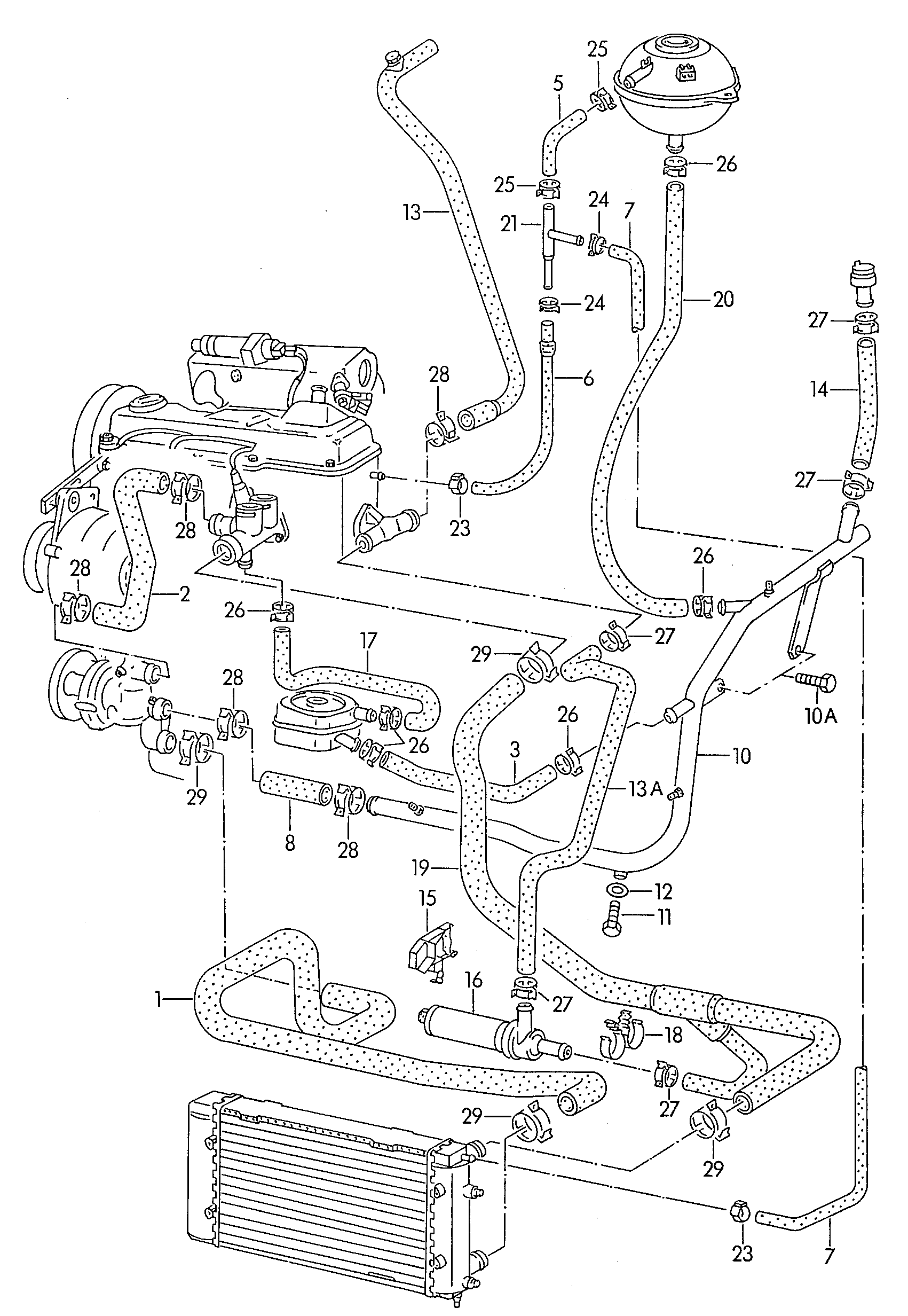 VAG 044 121 051 J - Шланг радиатора autospares.lv