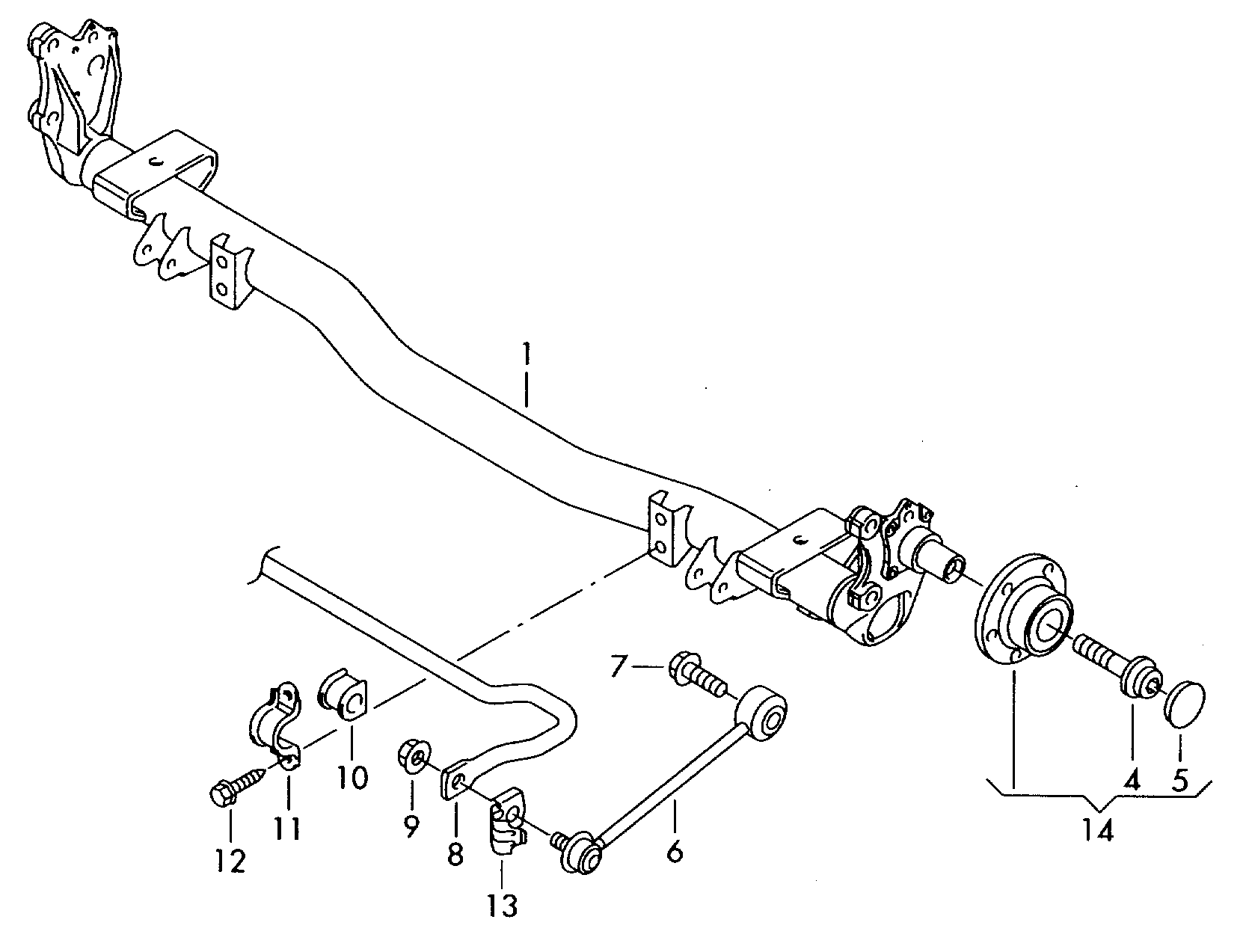 VW 2K5 505 465 A - Тяга / стойка, стабилизатор autospares.lv