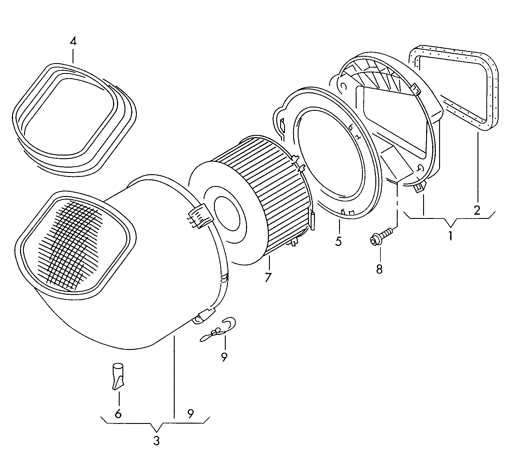 VAG 701 815 915 C - Фильтр воздуха в салоне autospares.lv