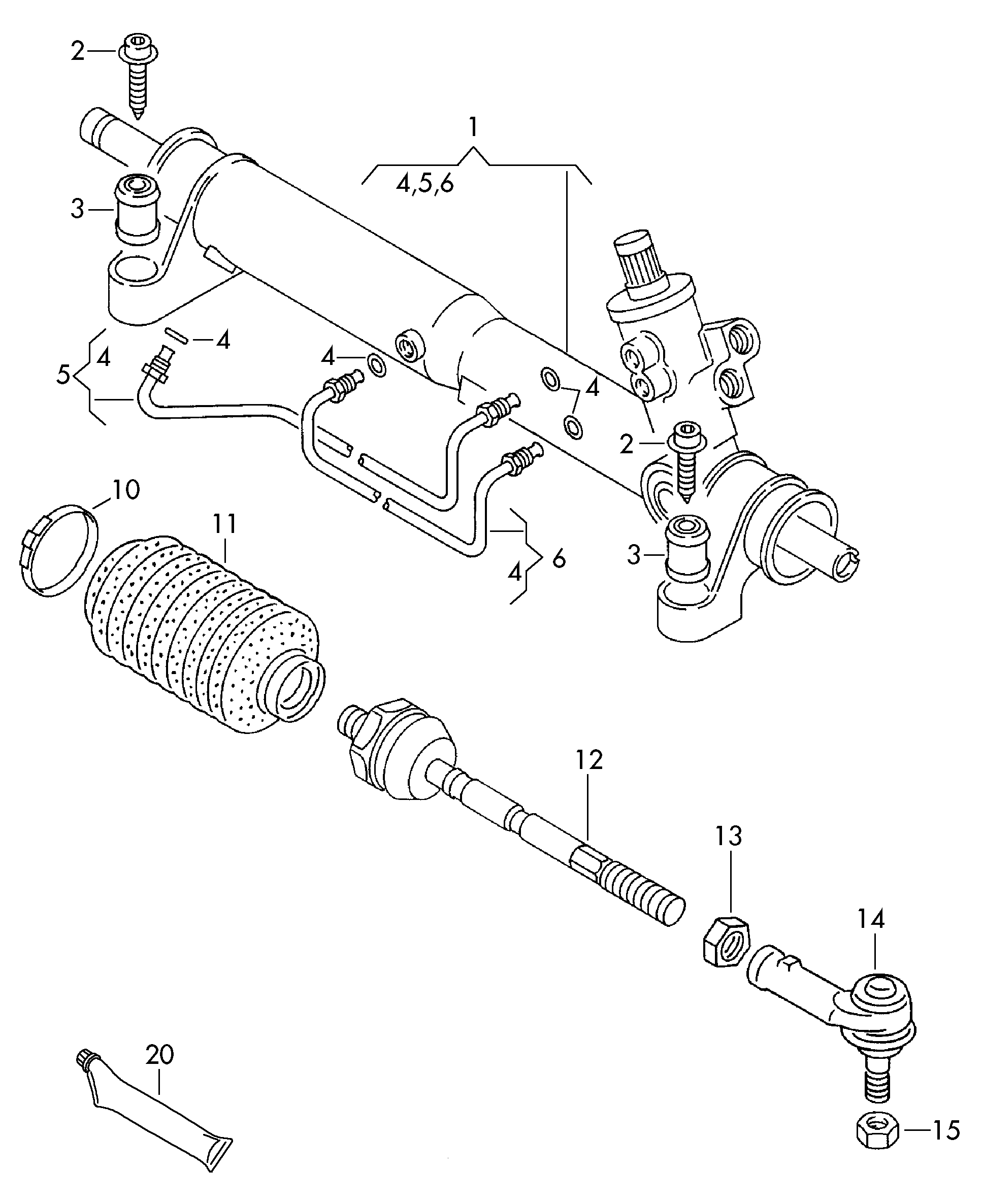 AUDI 701419810B - Осевой шарнир, рулевая тяга autospares.lv