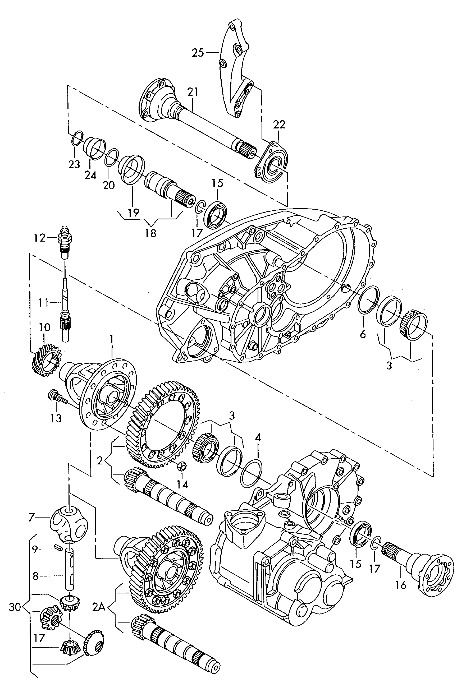 VAG 02G 409 335 A - Подшипник карданного вала, центральная подвеска autospares.lv