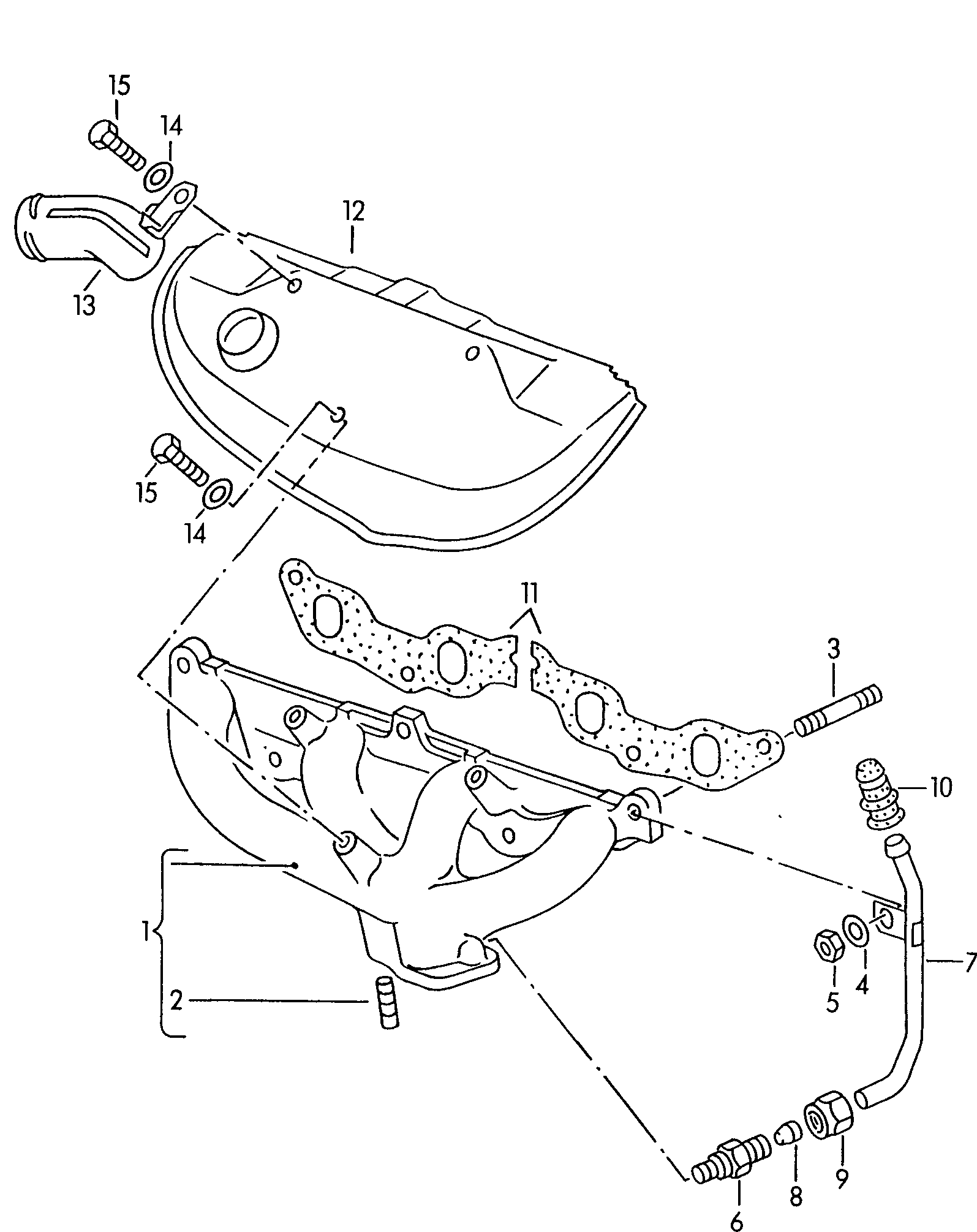 AUDI 032 253 039 E - Прокладка, выпускной коллектор autospares.lv