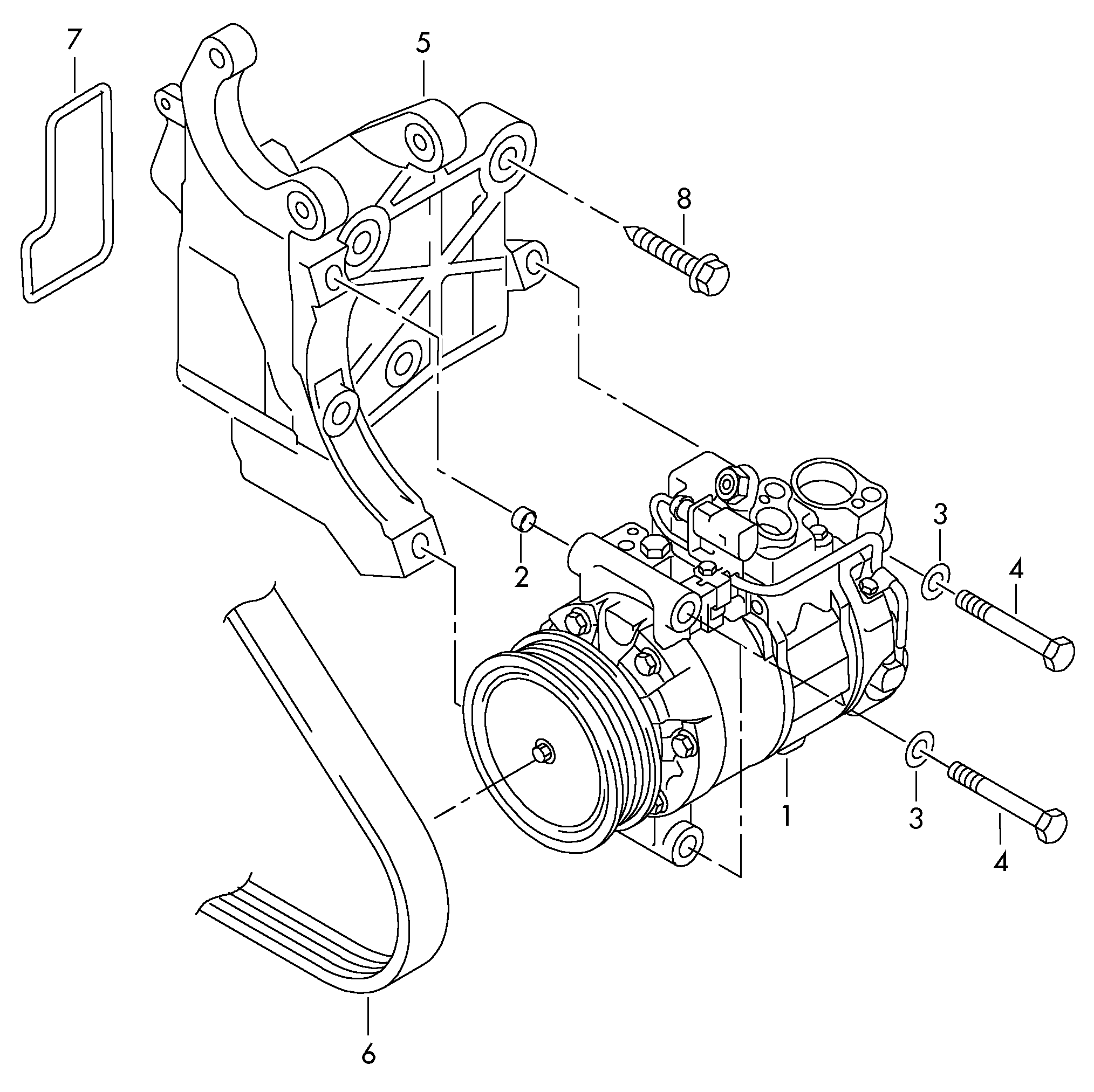 Skoda 7L6820803T - Компрессор кондиционера autospares.lv