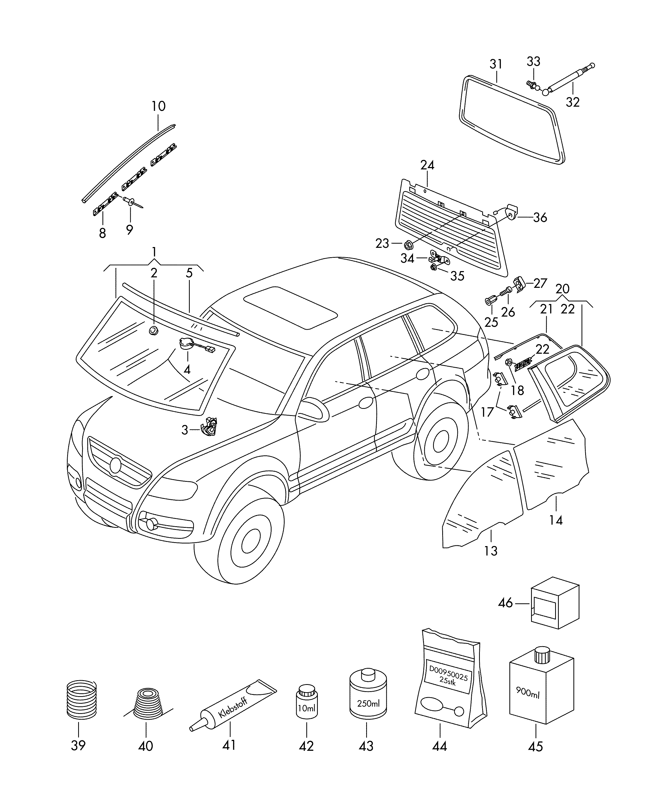 VW 7L6 845 587 A - Газовая пружина, упор autospares.lv