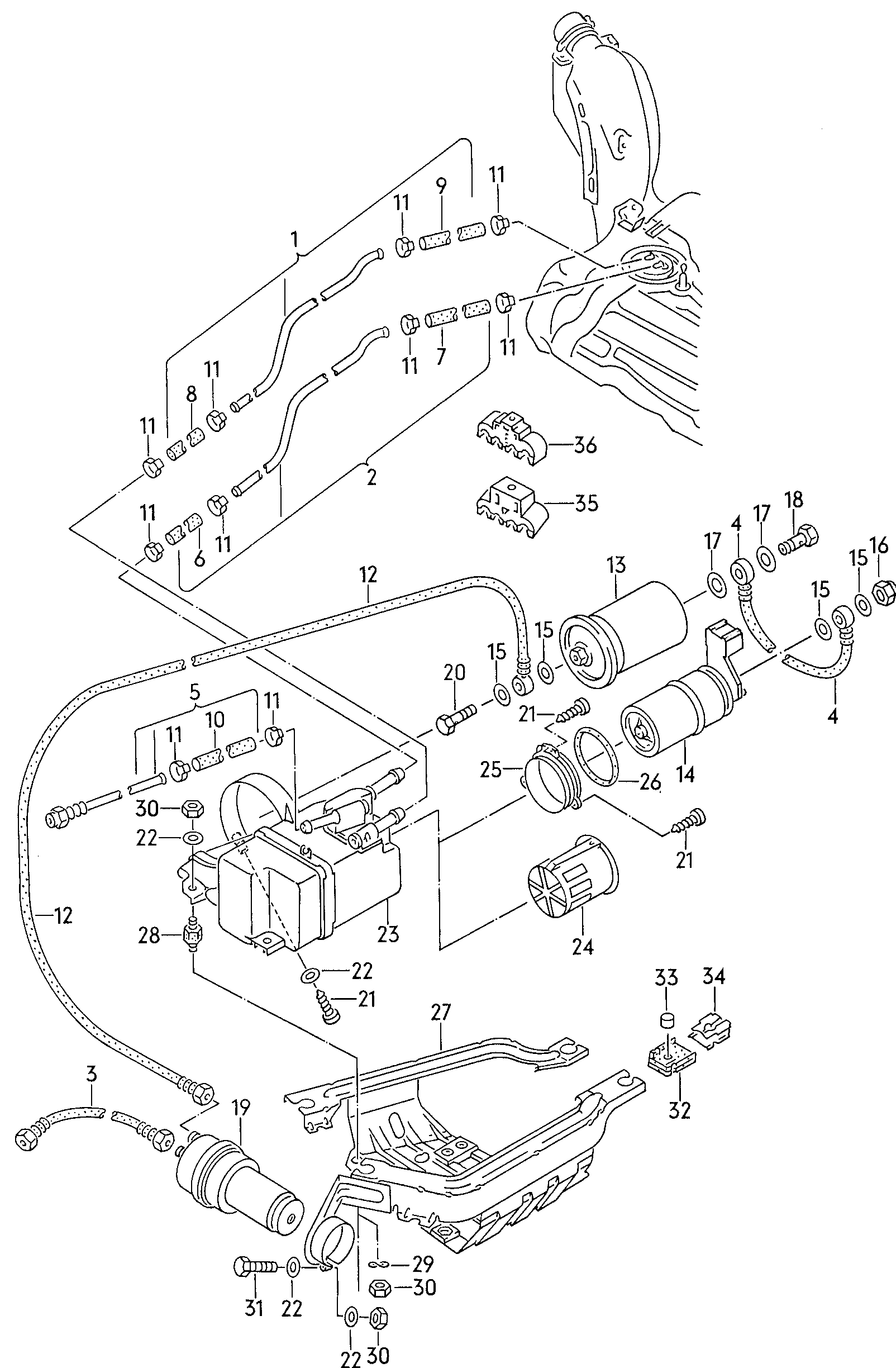 VAG 191 201 256 - Кронштейн, топливный насос autospares.lv