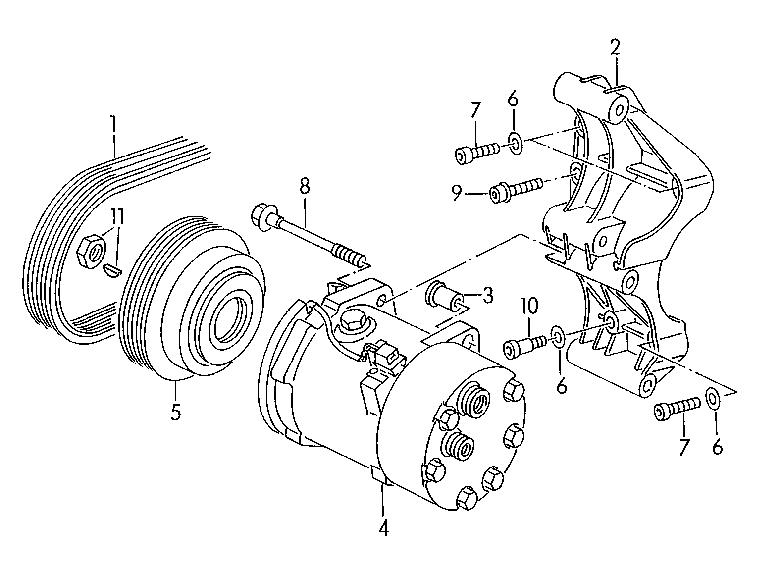 CUPRA 357820803R - A/C compressor with electro-magnetic coupling autospares.lv