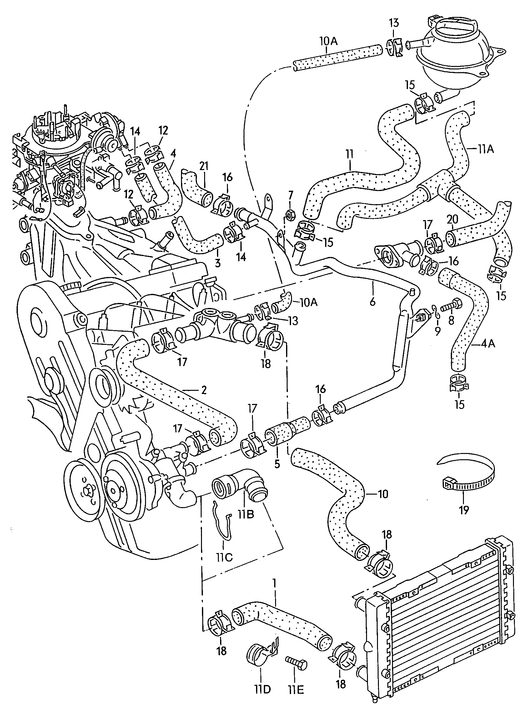 Seat 357 121 051 - Шланг радиатора autospares.lv