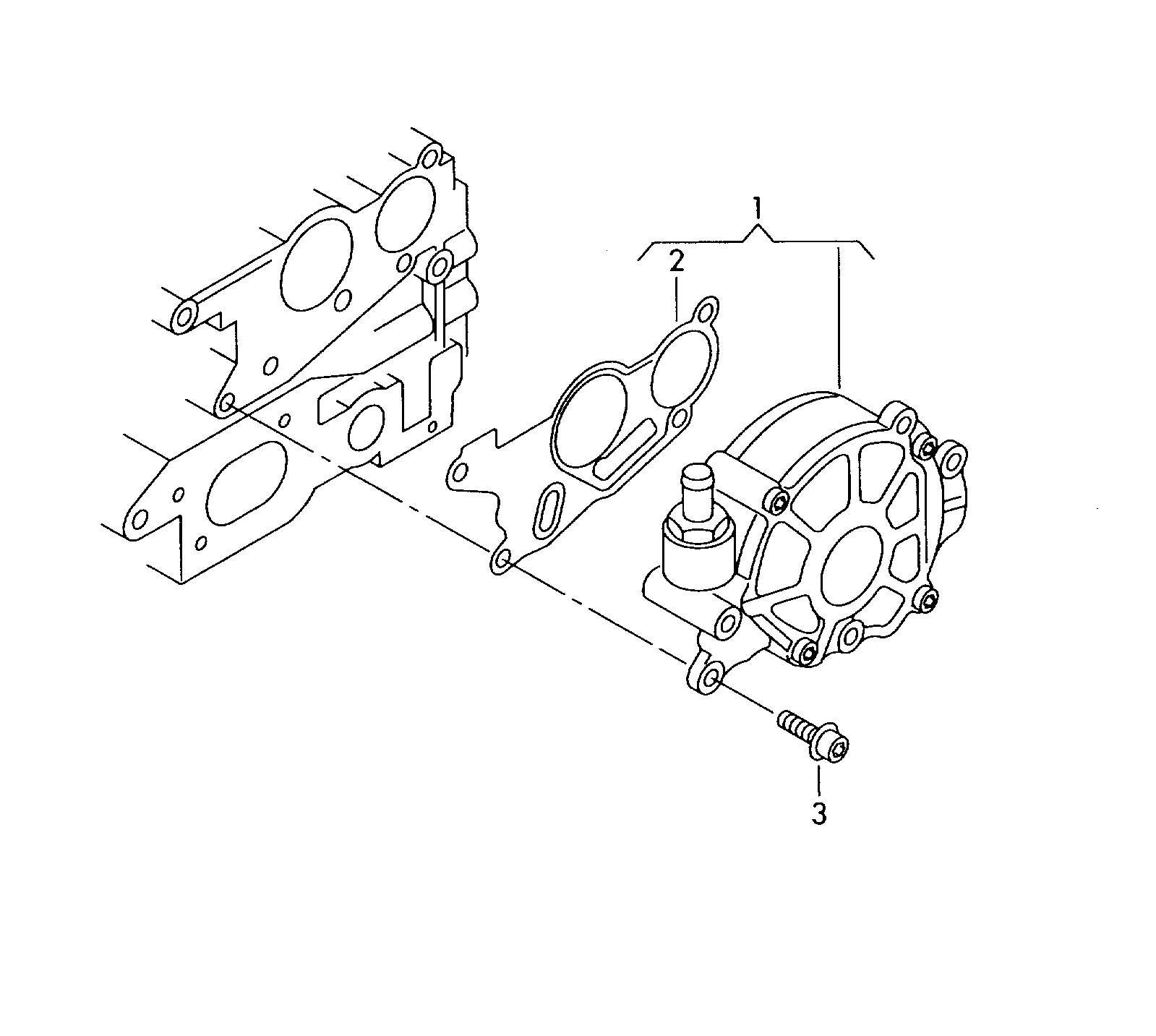 VW 03L 145 215K - Прокладка, вакуумный насос autospares.lv