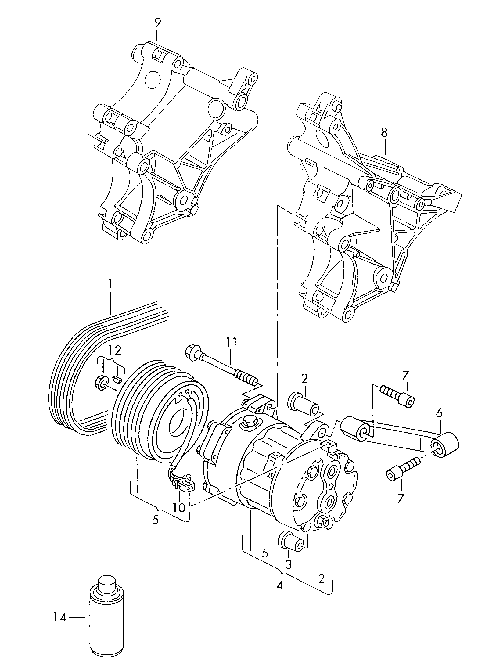 Seat 1H0820803E - A/C compressor with electro-magnetic coupling autospares.lv