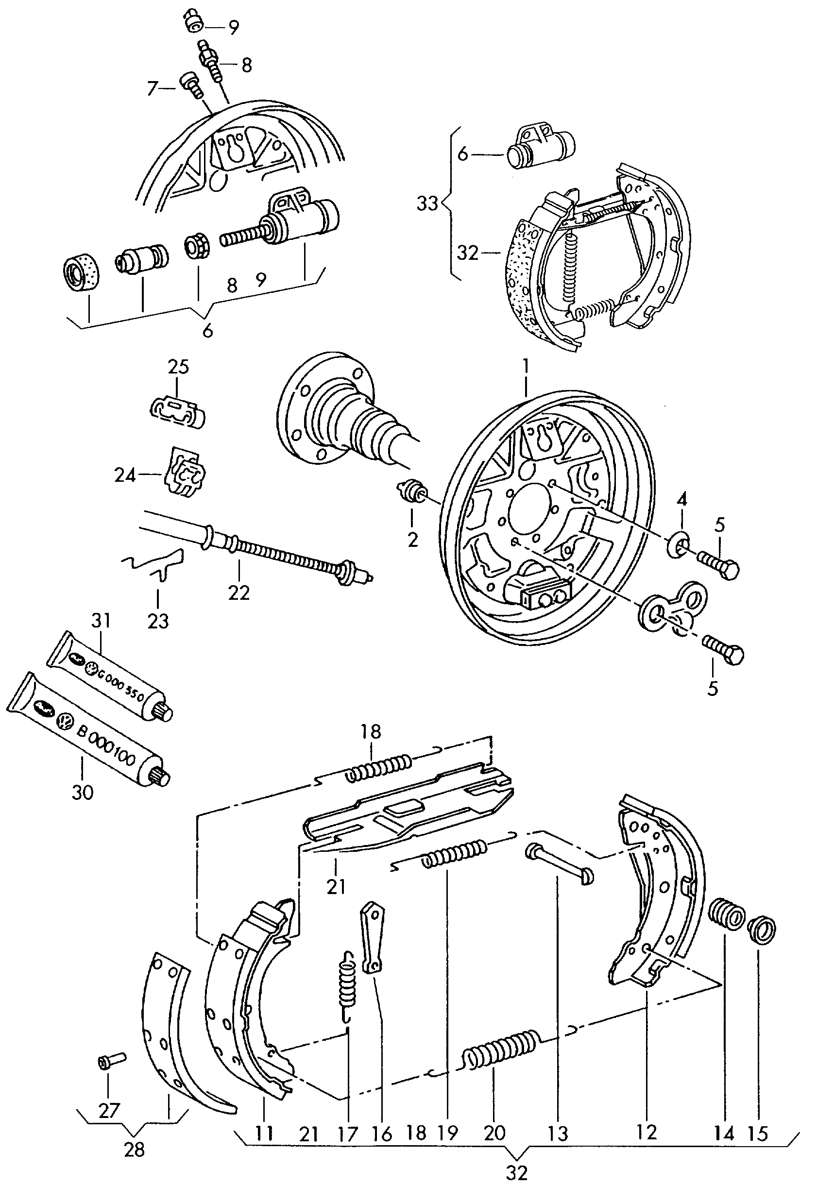 Skoda 1H0609721 - Тросик, cтояночный тормоз autospares.lv