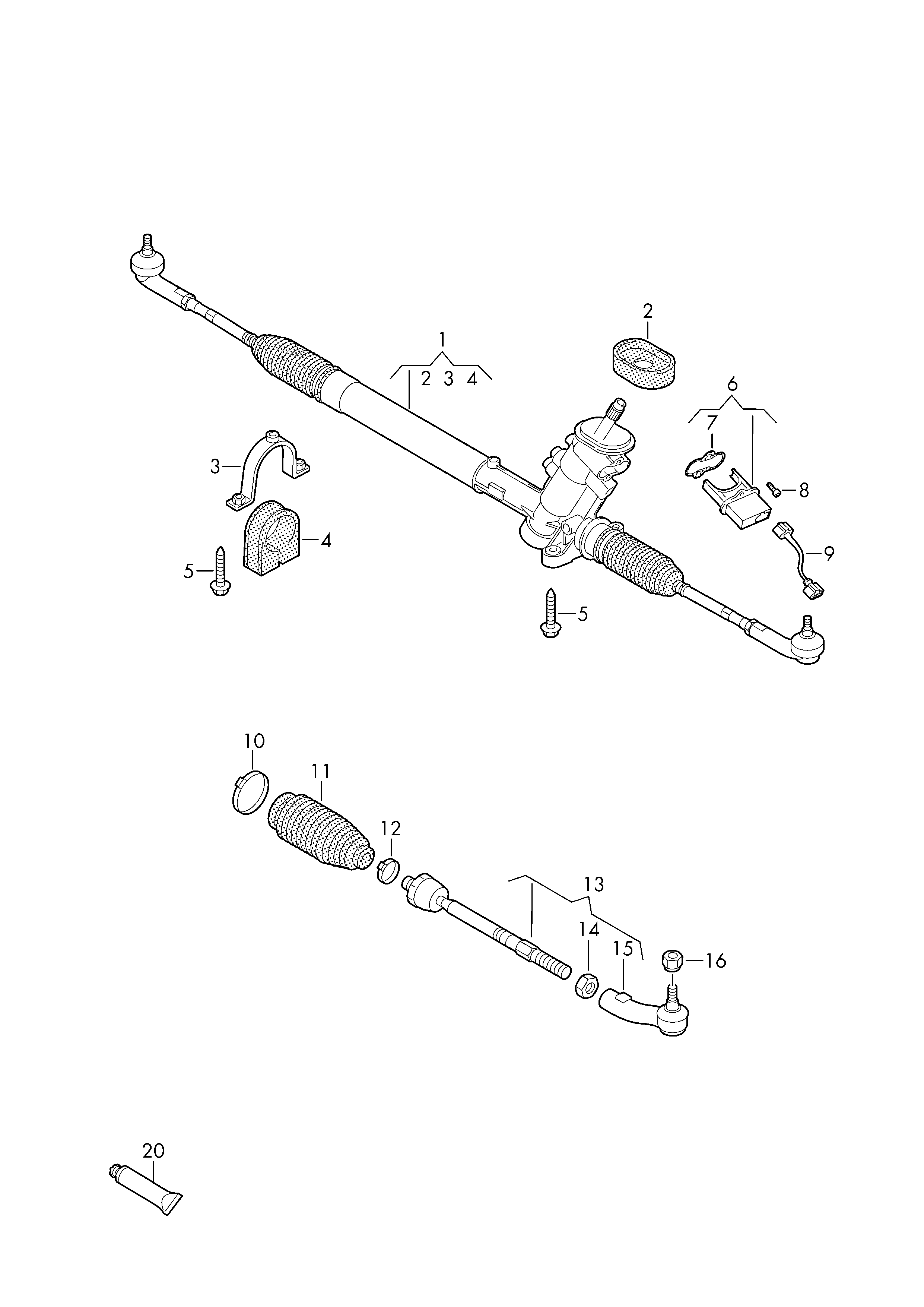 VW 6R0 423 803 A - Рулевая тяга autospares.lv