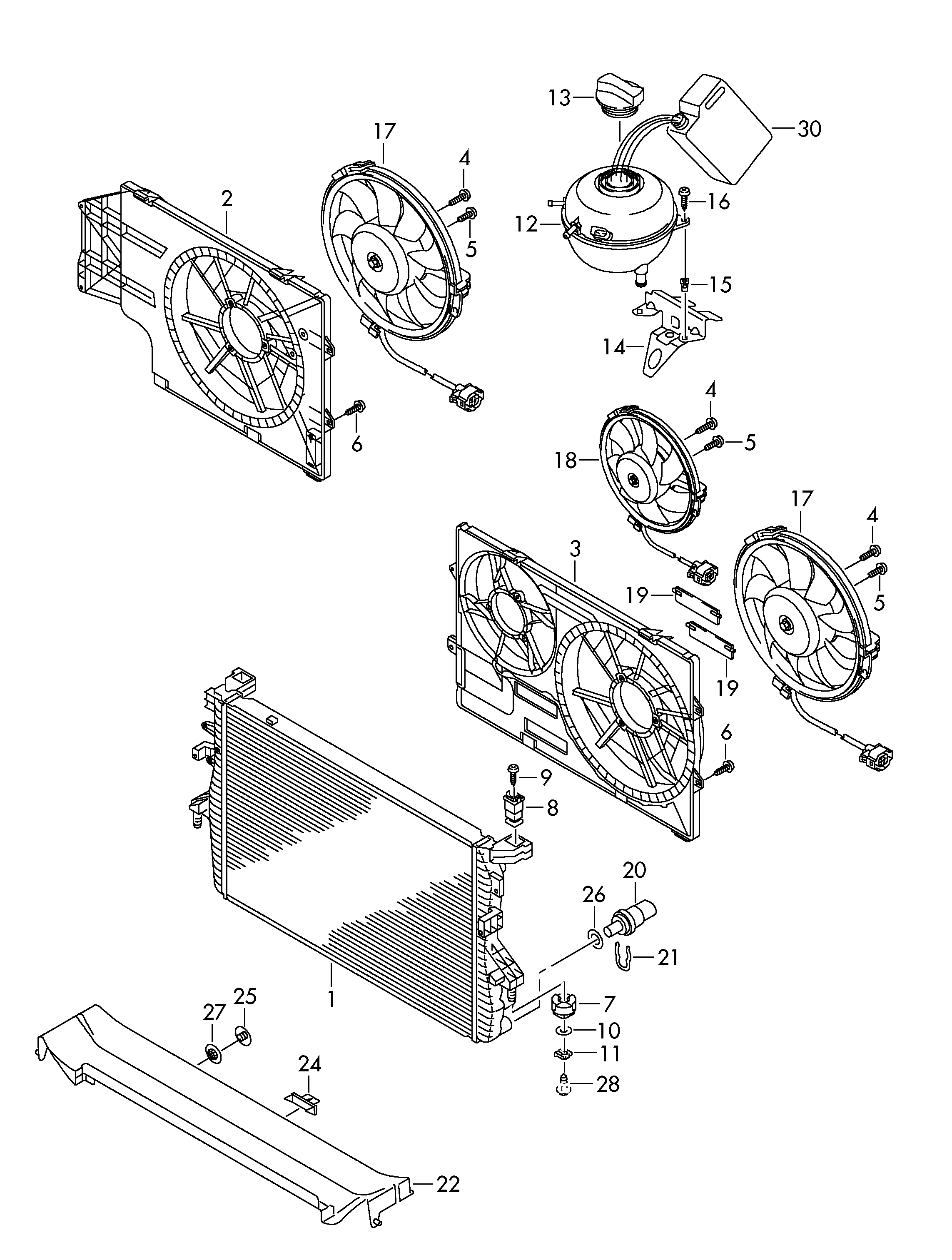 Seat 7H0 121 253 K - Радиатор, охлаждение двигателя autospares.lv