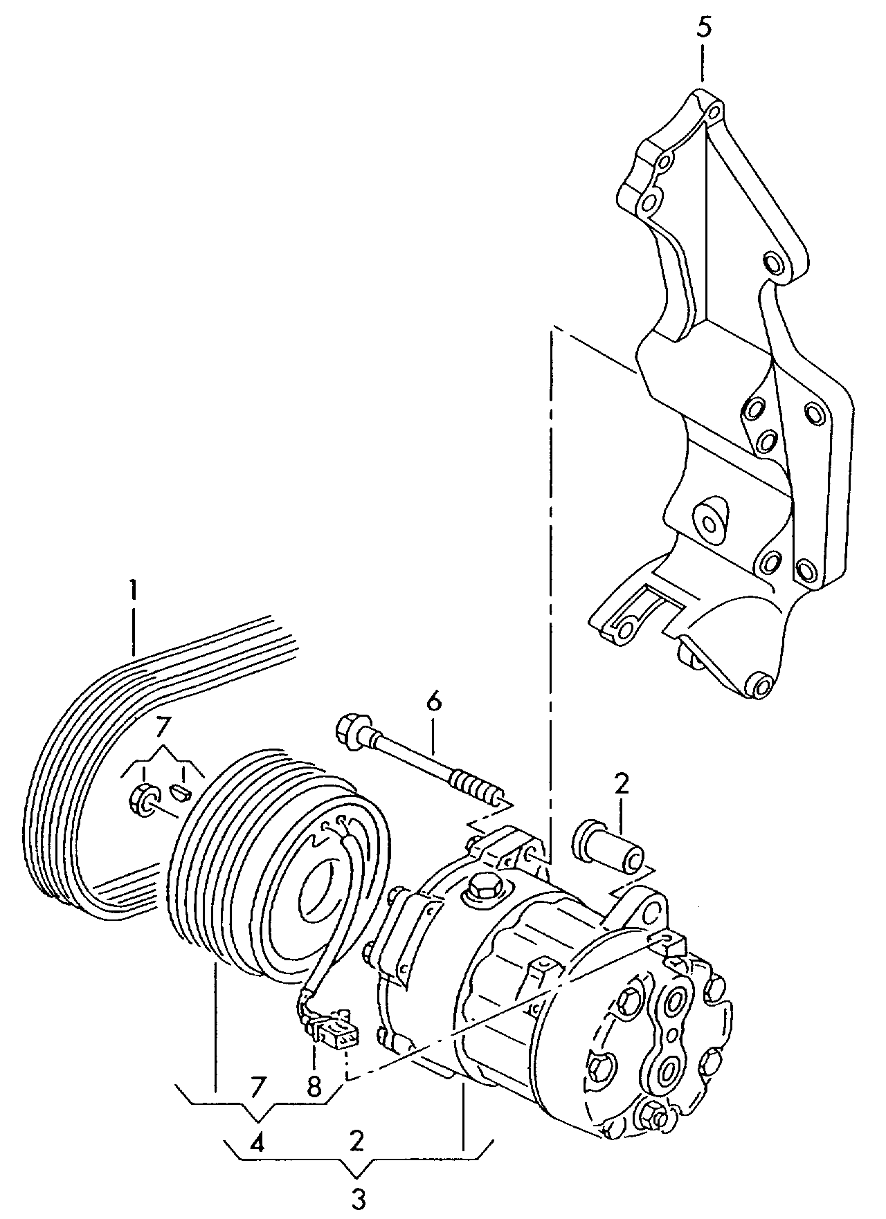 AUDI 7H0 820 803 D - Компрессор кондиционера autospares.lv