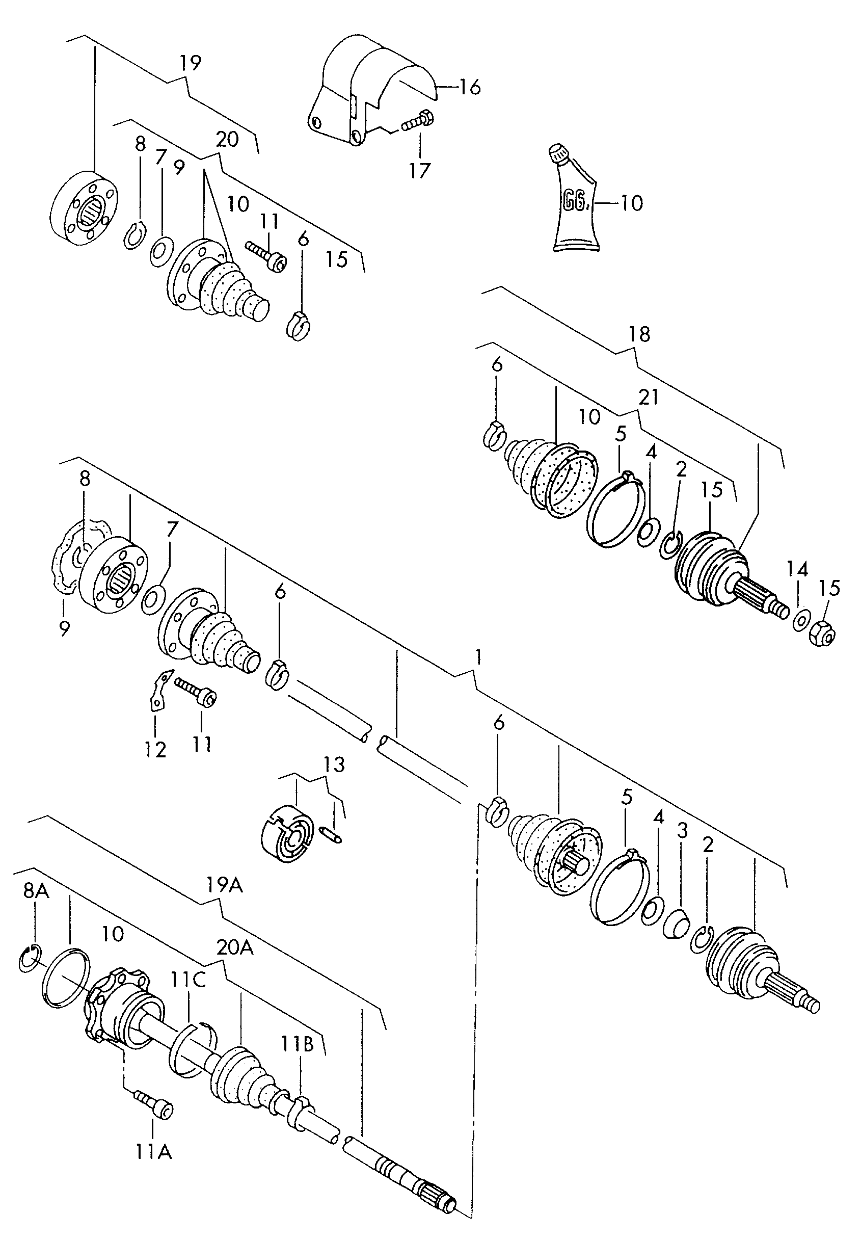 AUDI 1H0407417 - Шарнир, ШРУС, приводной вал autospares.lv