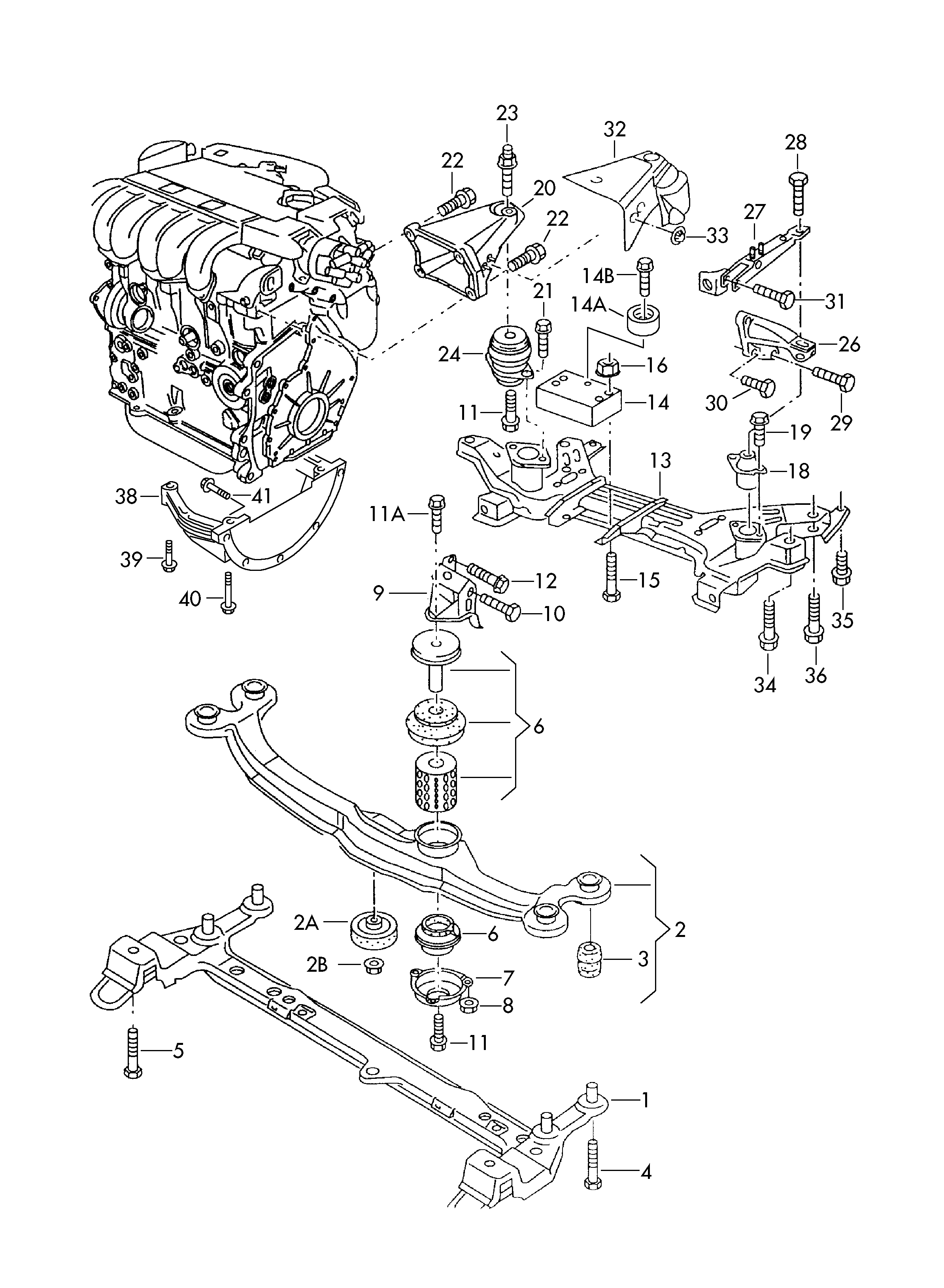 Seat 1H0 199 609 B - Подушка, опора, подвеска двигателя autospares.lv