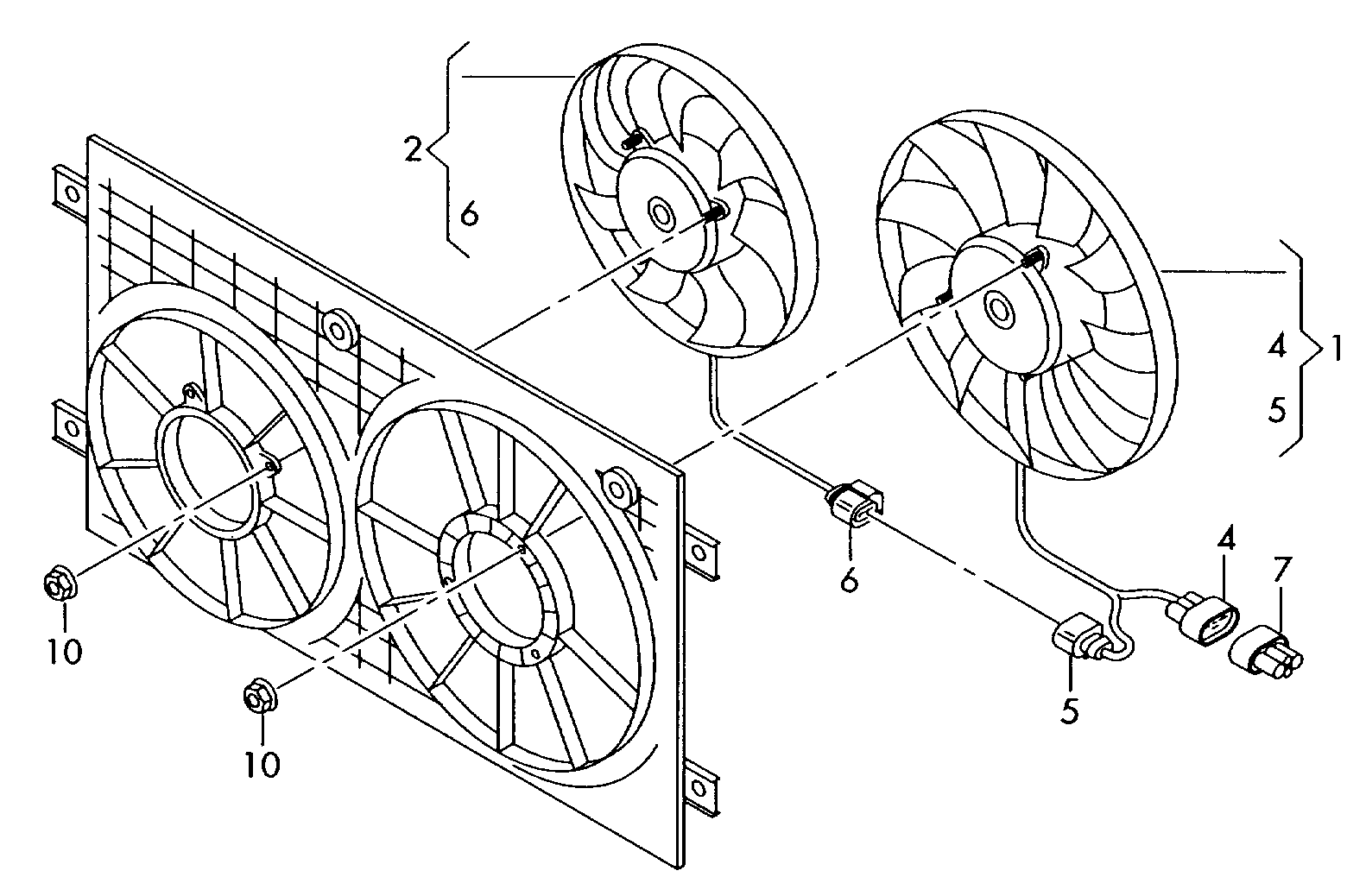 AUDI 1K0959455ET - Электродвигатель, вентилятор радиатора autospares.lv